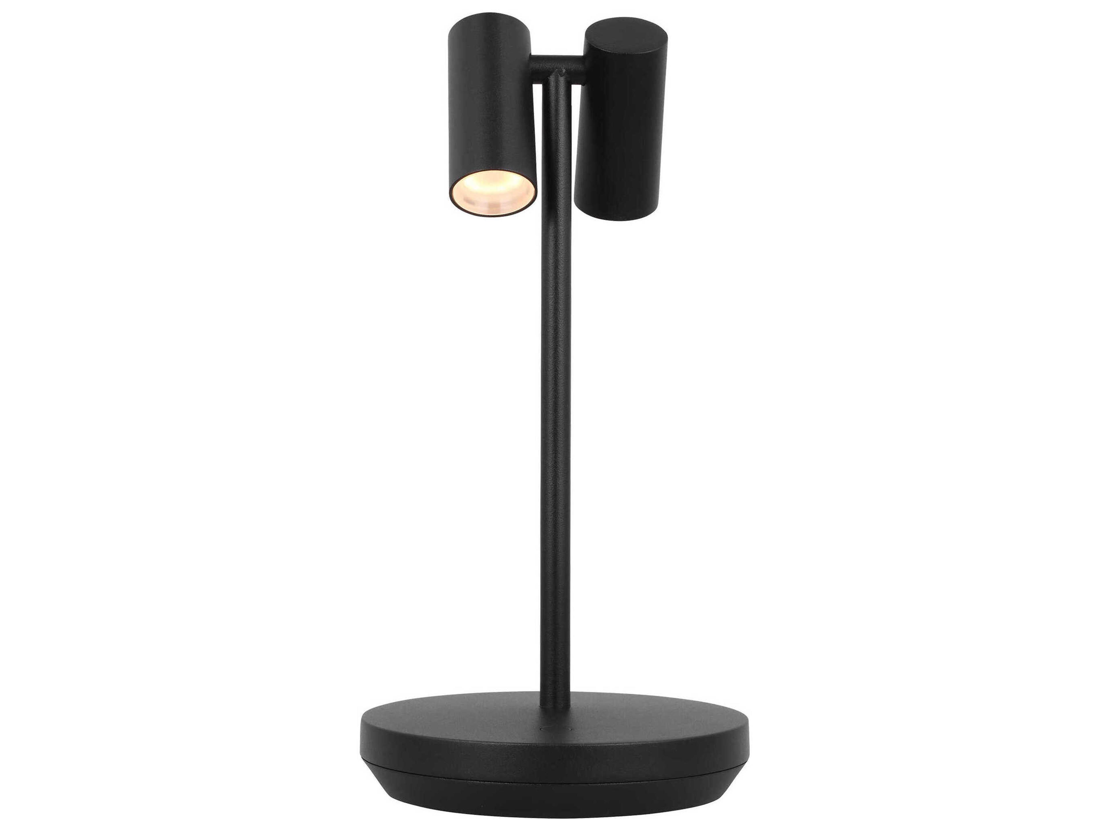 Visual Comfort Modern Doppia Black Table Lamp