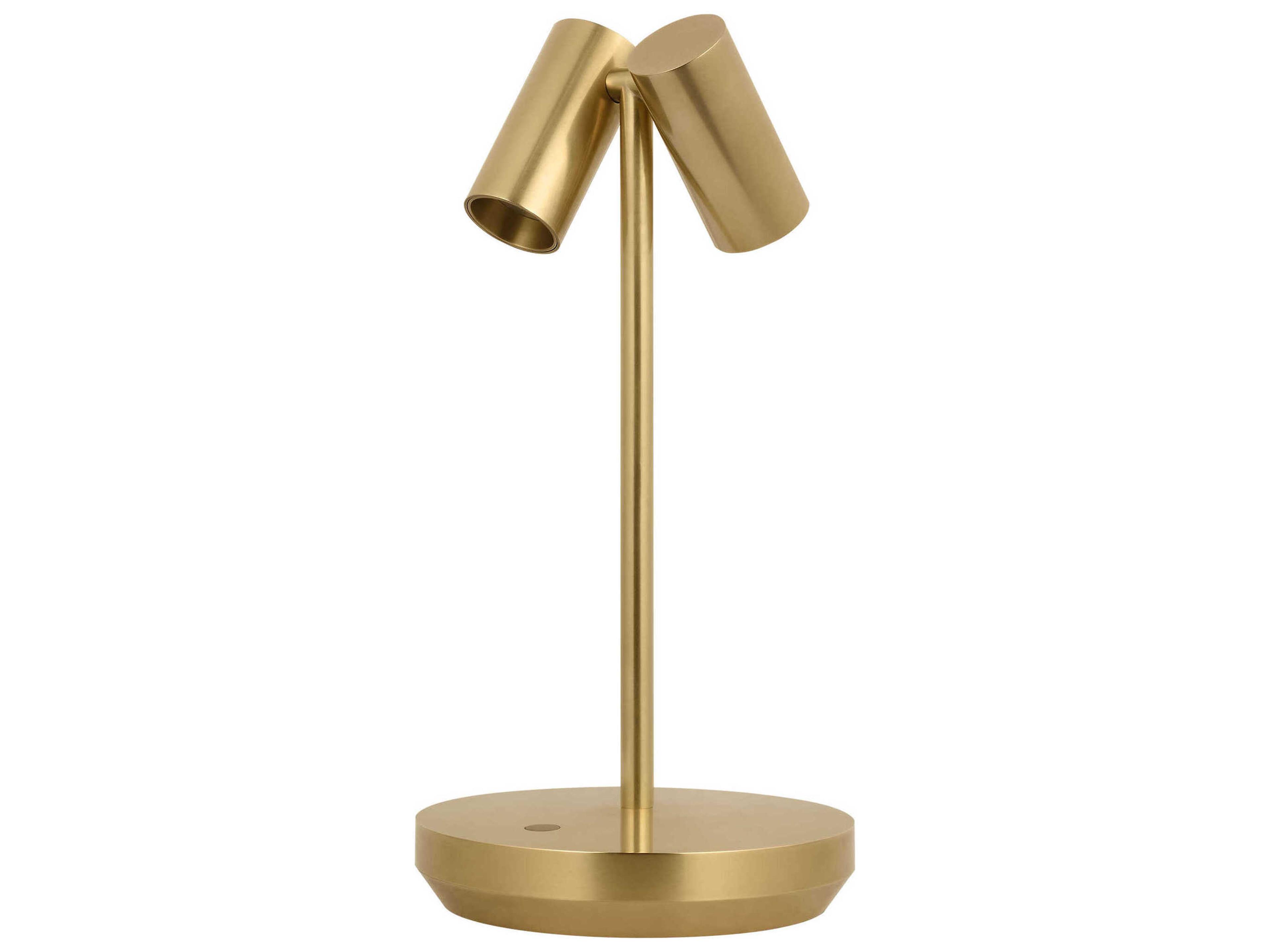 Visual Comfort Modern Doppia Hand Rubbed Antique Brass Table Lamp