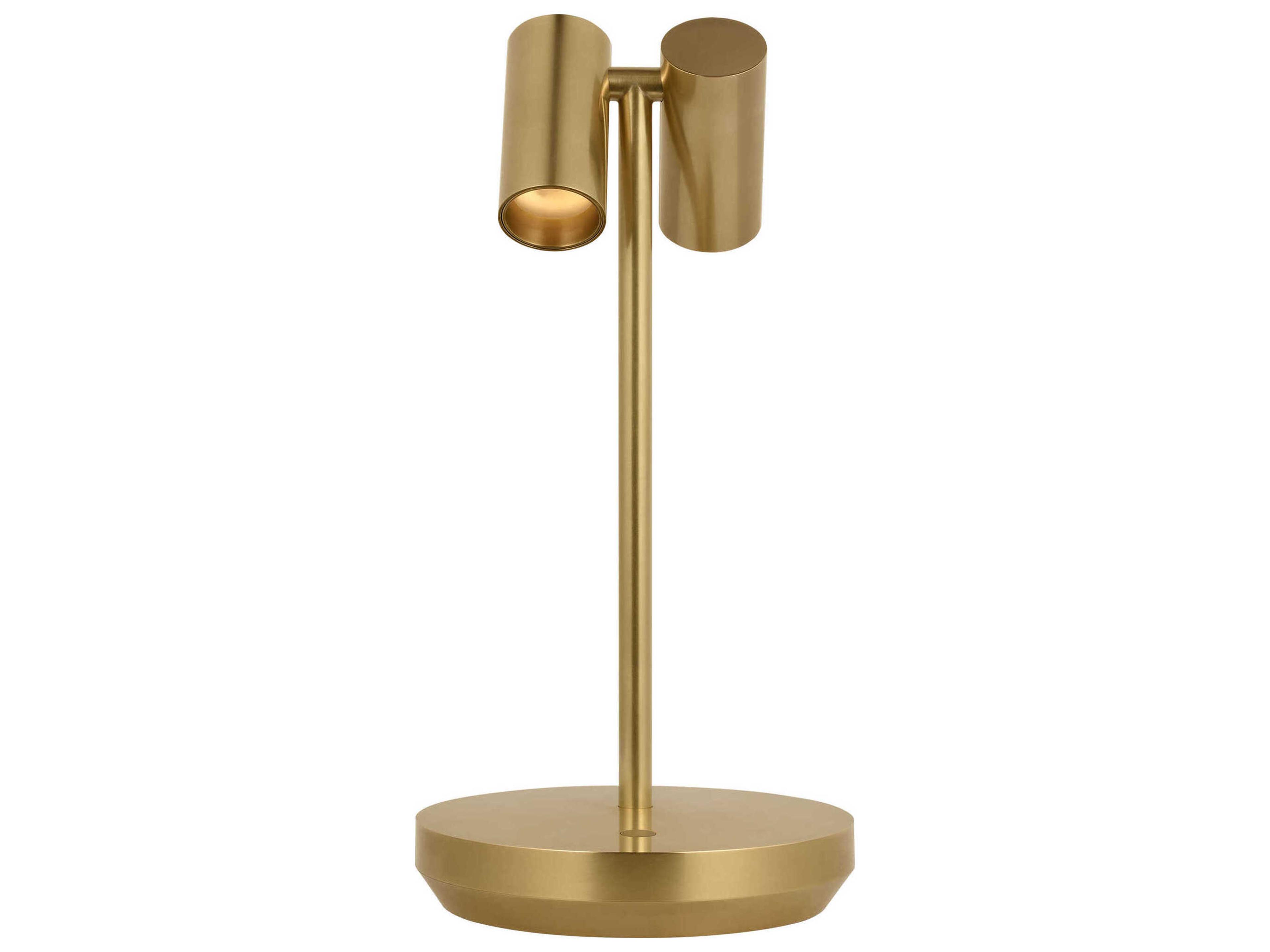 Visual Comfort Modern Doppia Hand Rubbed Antique Brass Table Lamp