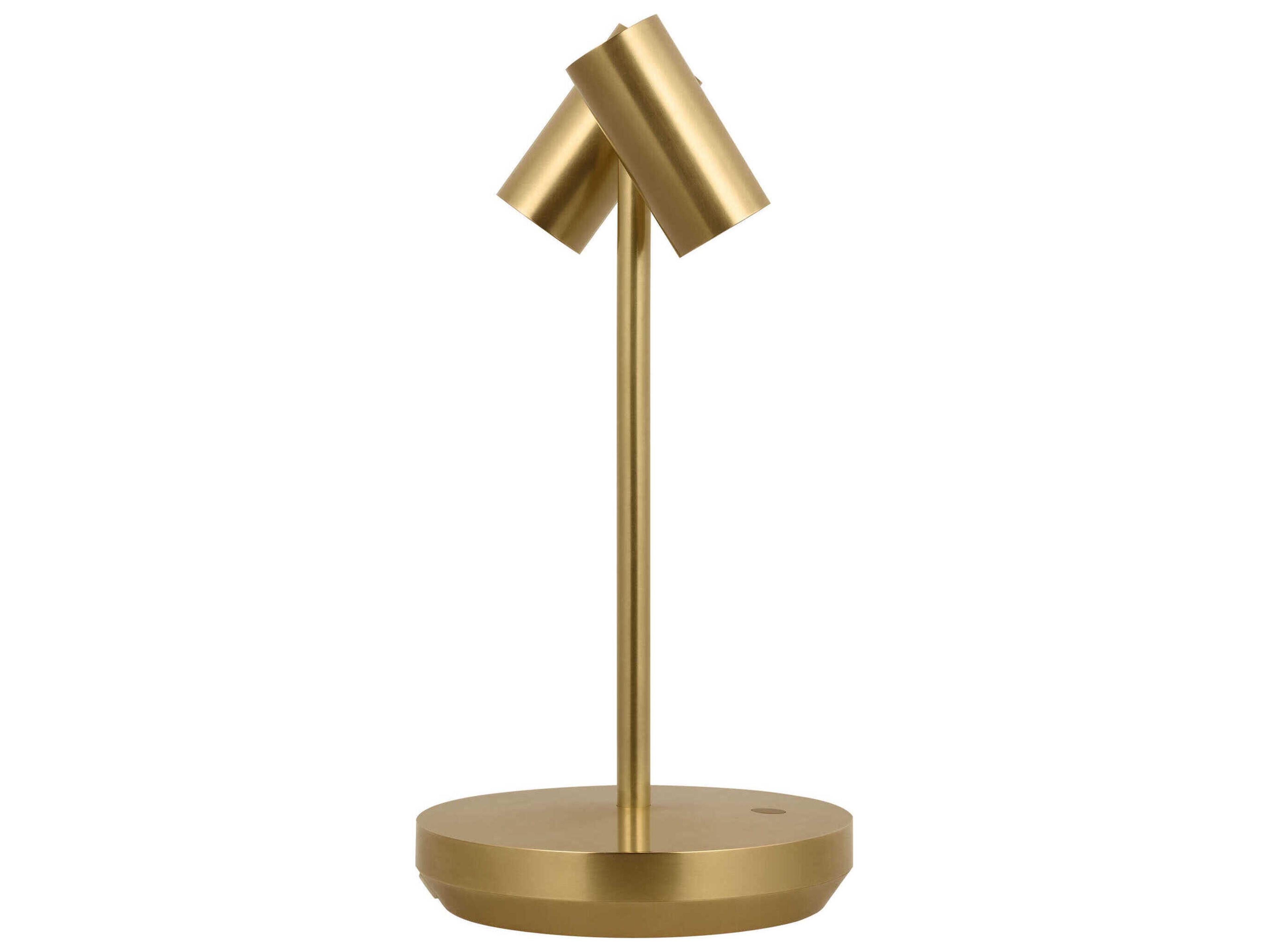 Visual Comfort Modern Doppia Hand Rubbed Antique Brass Table Lamp