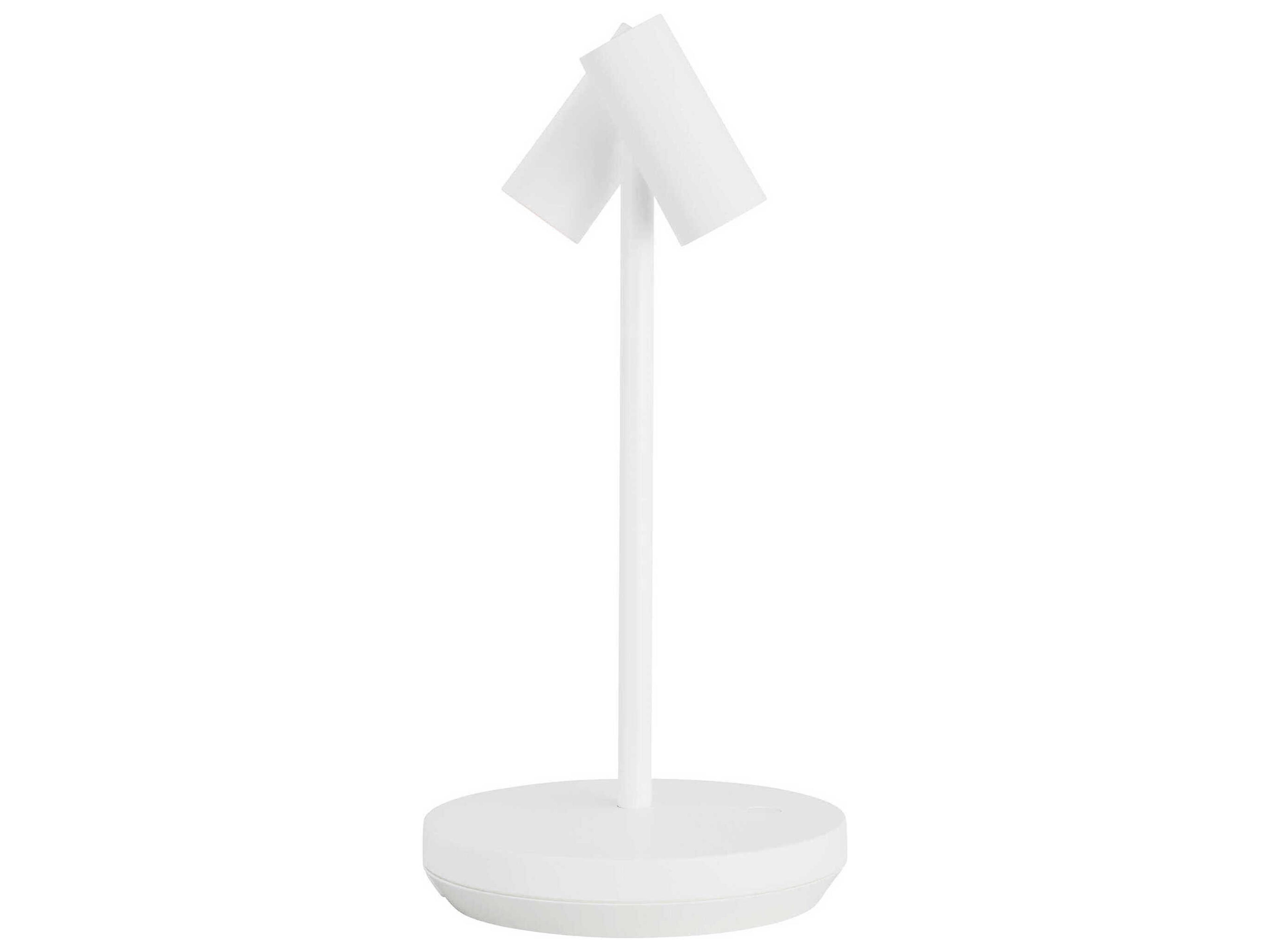 Visual Comfort Modern Doppia Matte White Table Lamp