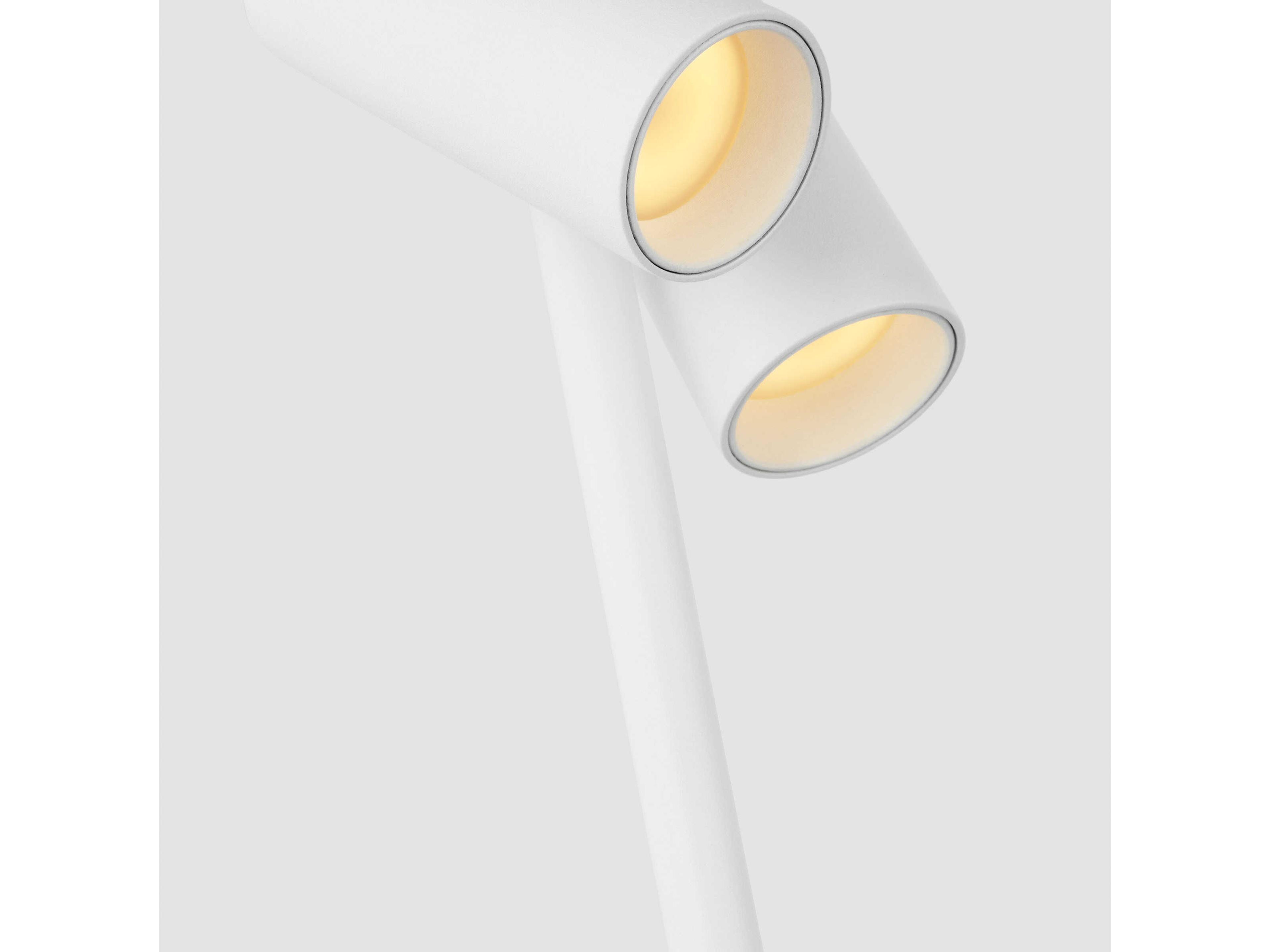 Visual Comfort Modern Doppia Matte White Table Lamp