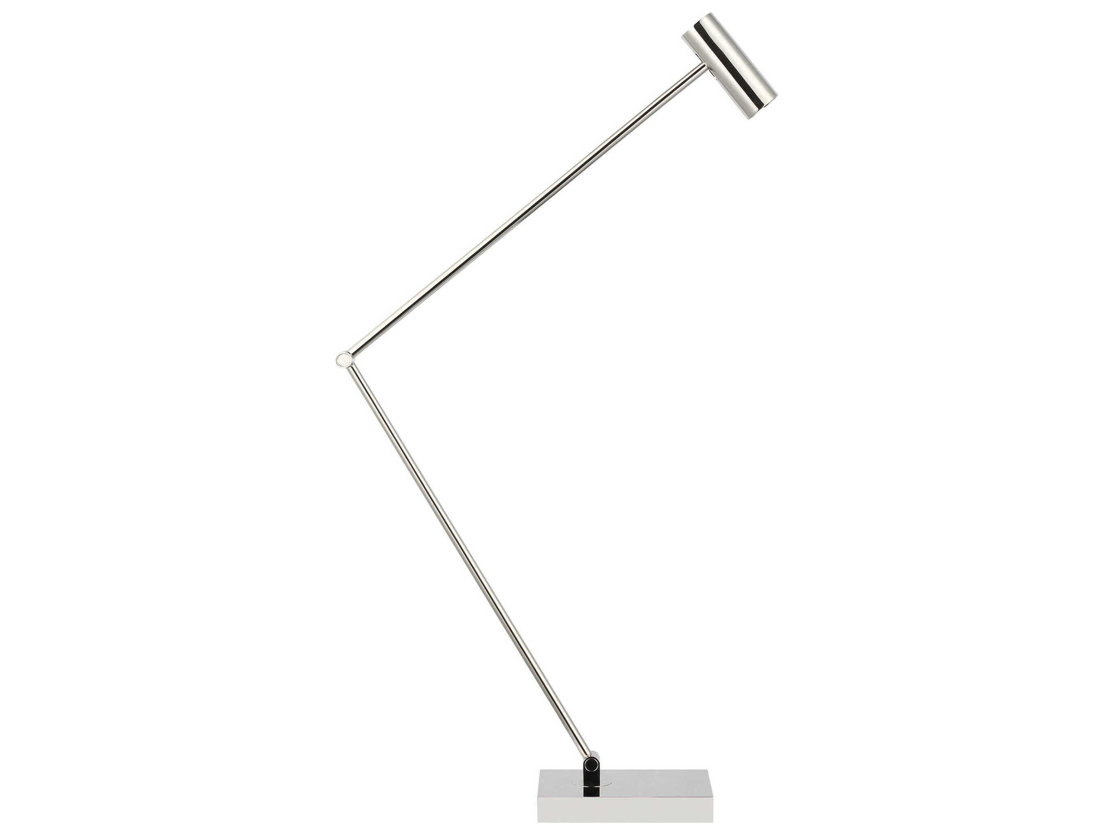 Visual Comfort Modern Ponte Polished Nickel Desk Lamp