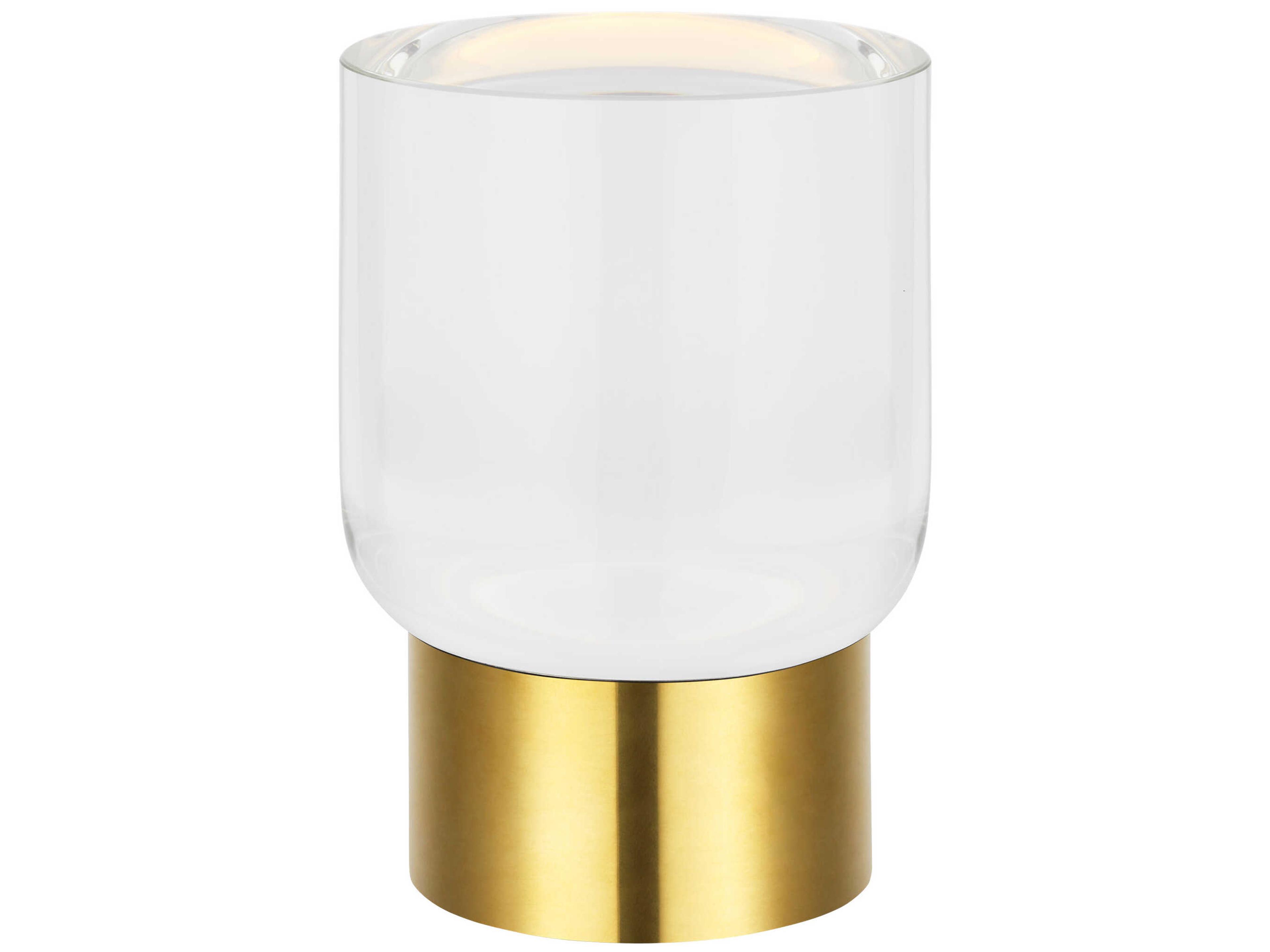 Visual Comfort Modern Caspe Hand Rubbed Antique Brass Table Lamp