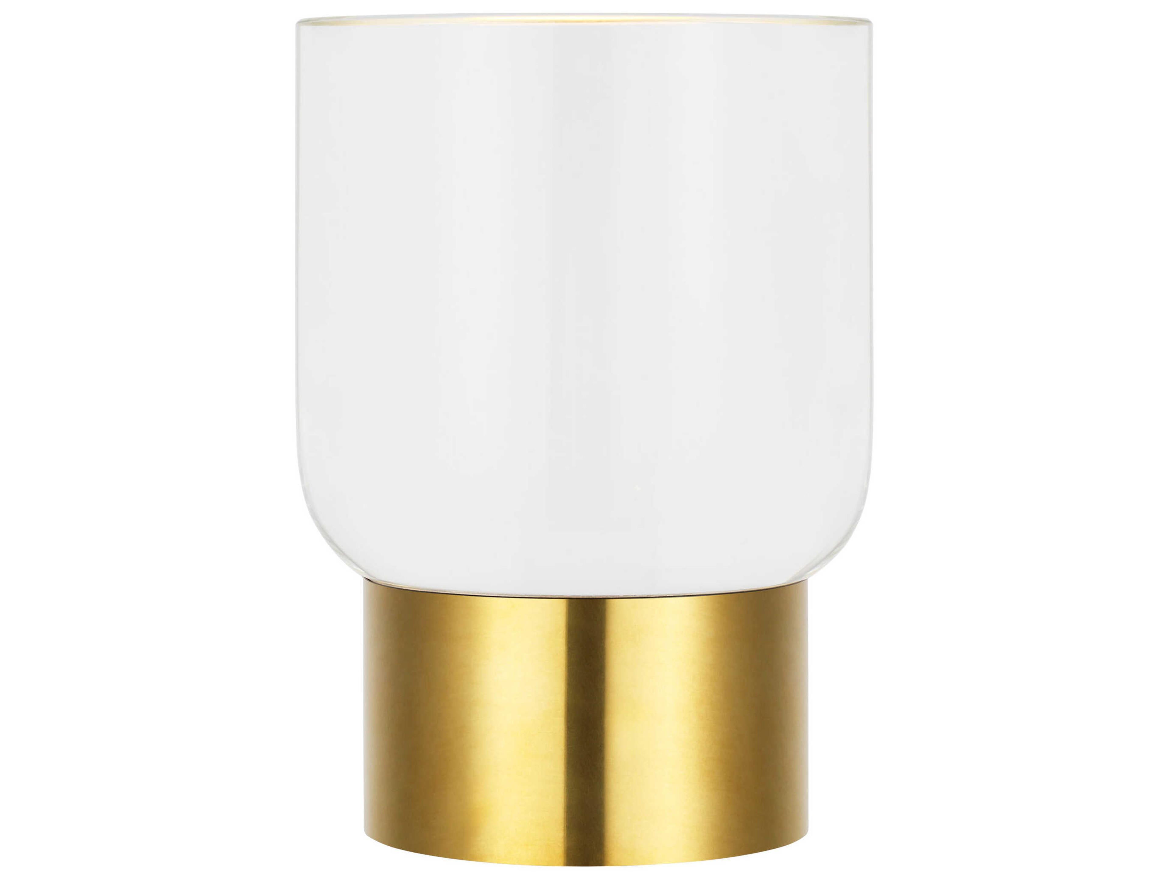 Visual Comfort Modern Caspe Hand Rubbed Antique Brass Table Lamp