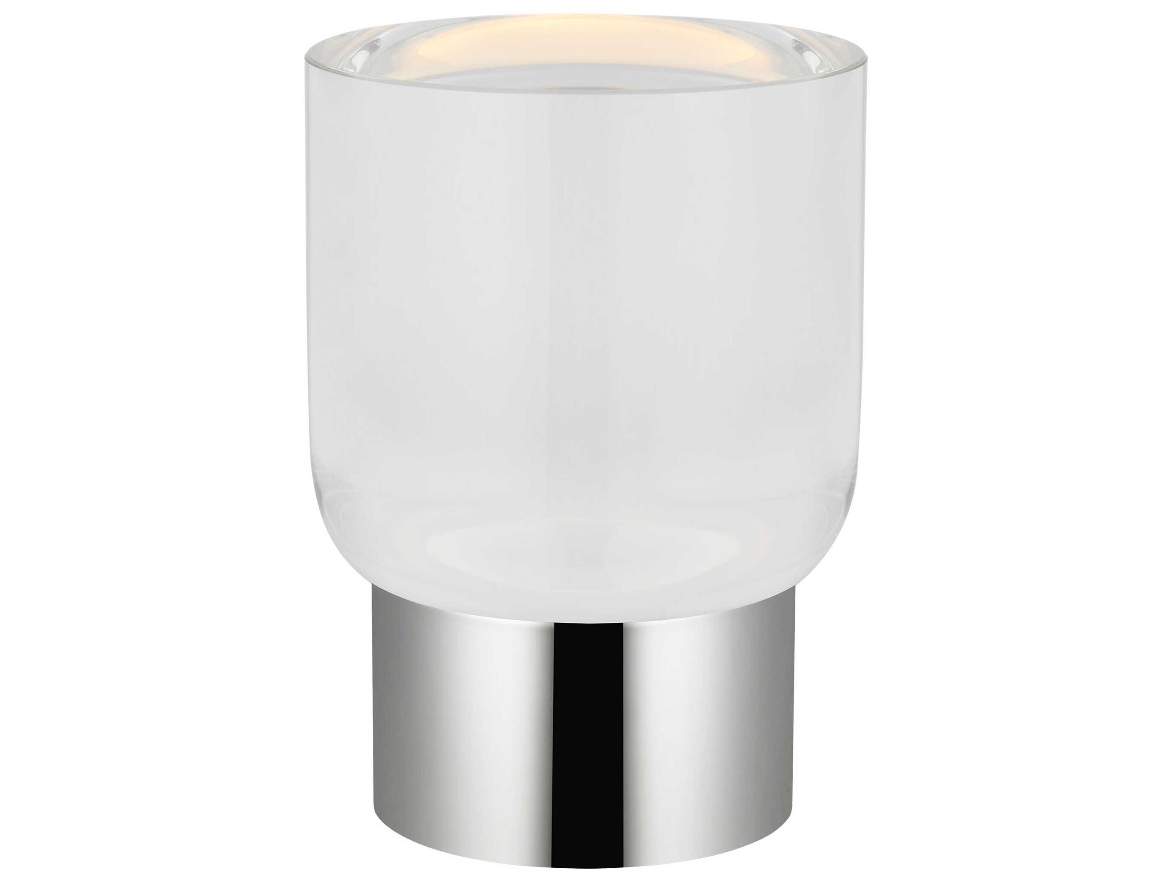 Visual Comfort Modern Caspe Polished Nickel Table Lamp