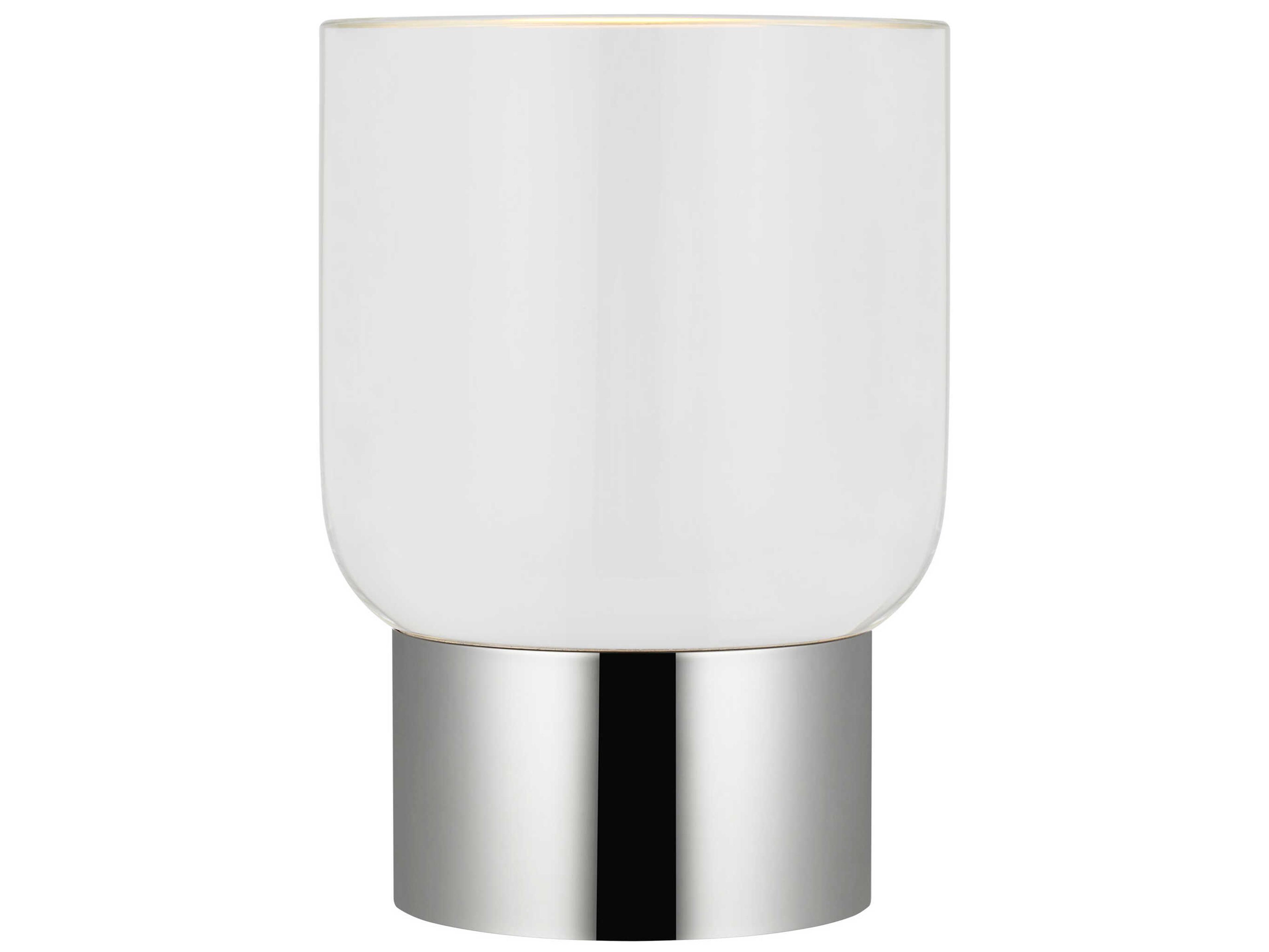Visual Comfort Modern Caspe Polished Nickel Table Lamp
