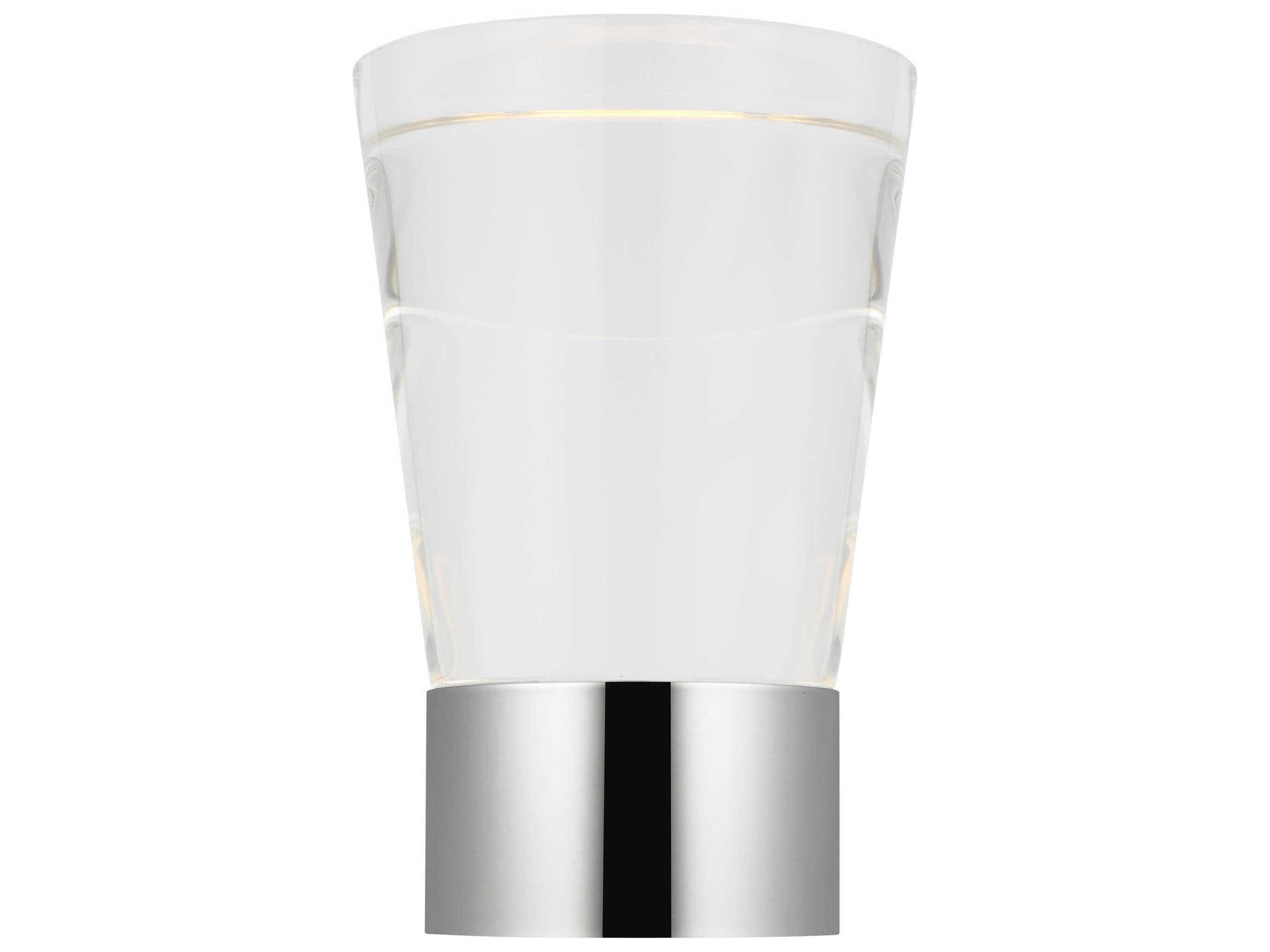 Visual Comfort Modern Caspe Polished Nickel Table Lamp