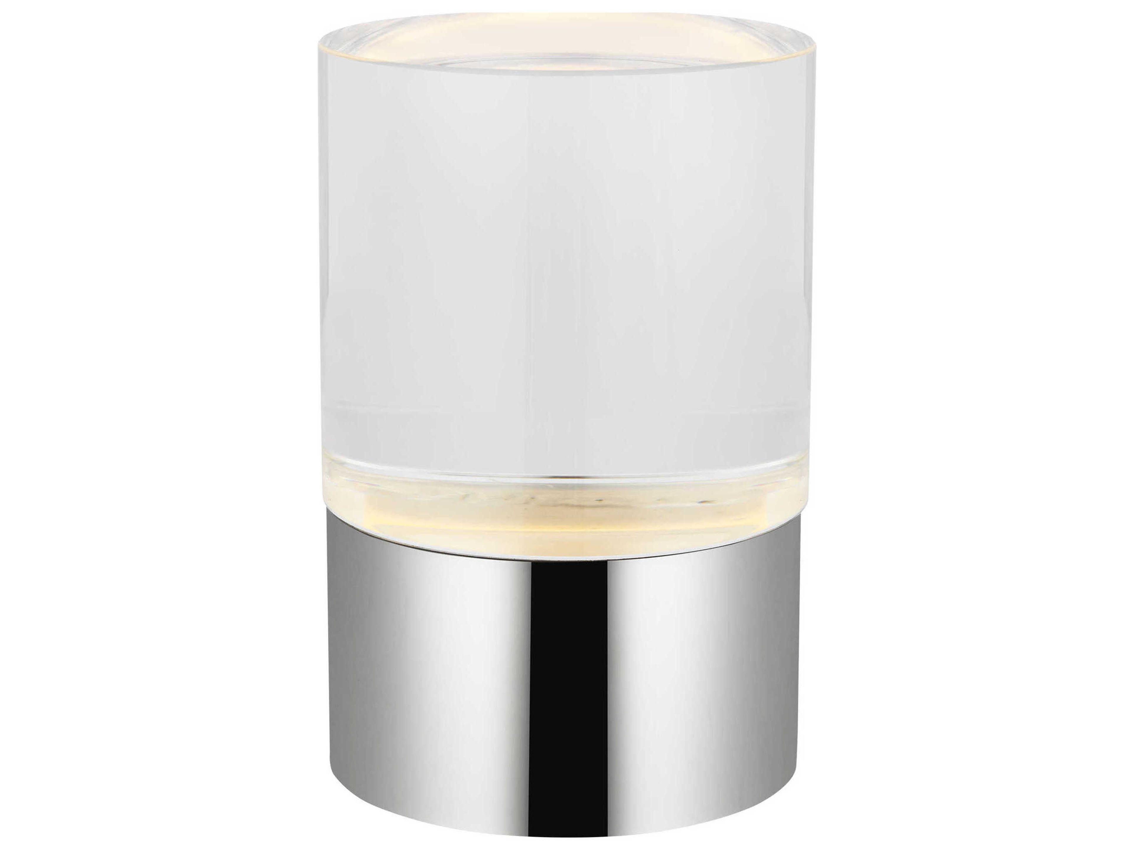 Visual Comfort Modern Caspe Polished Nickel Table Lamp