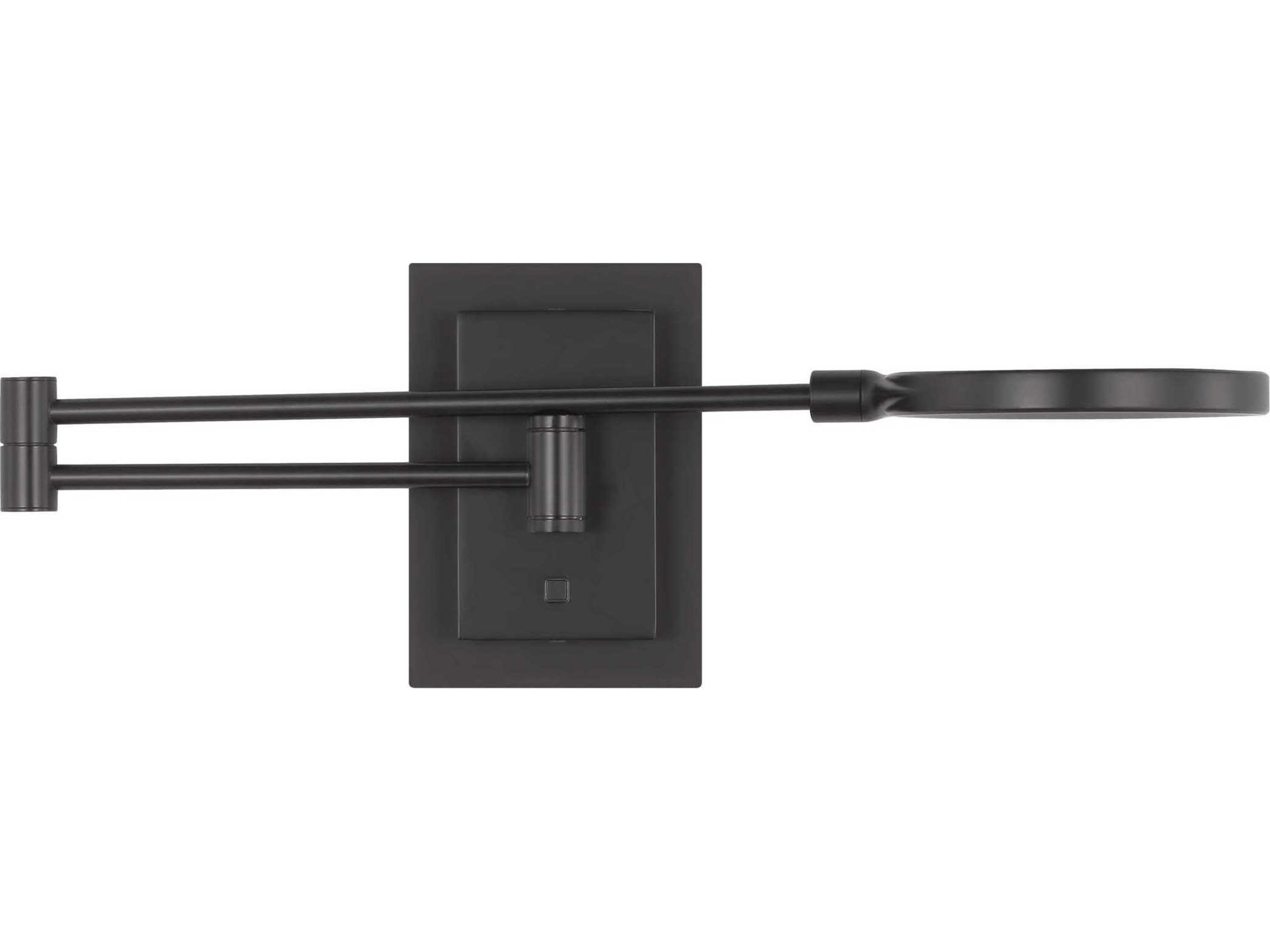 Visual Comfort Modern Spectica 1-Light Matte Black Swing Wall Sconce