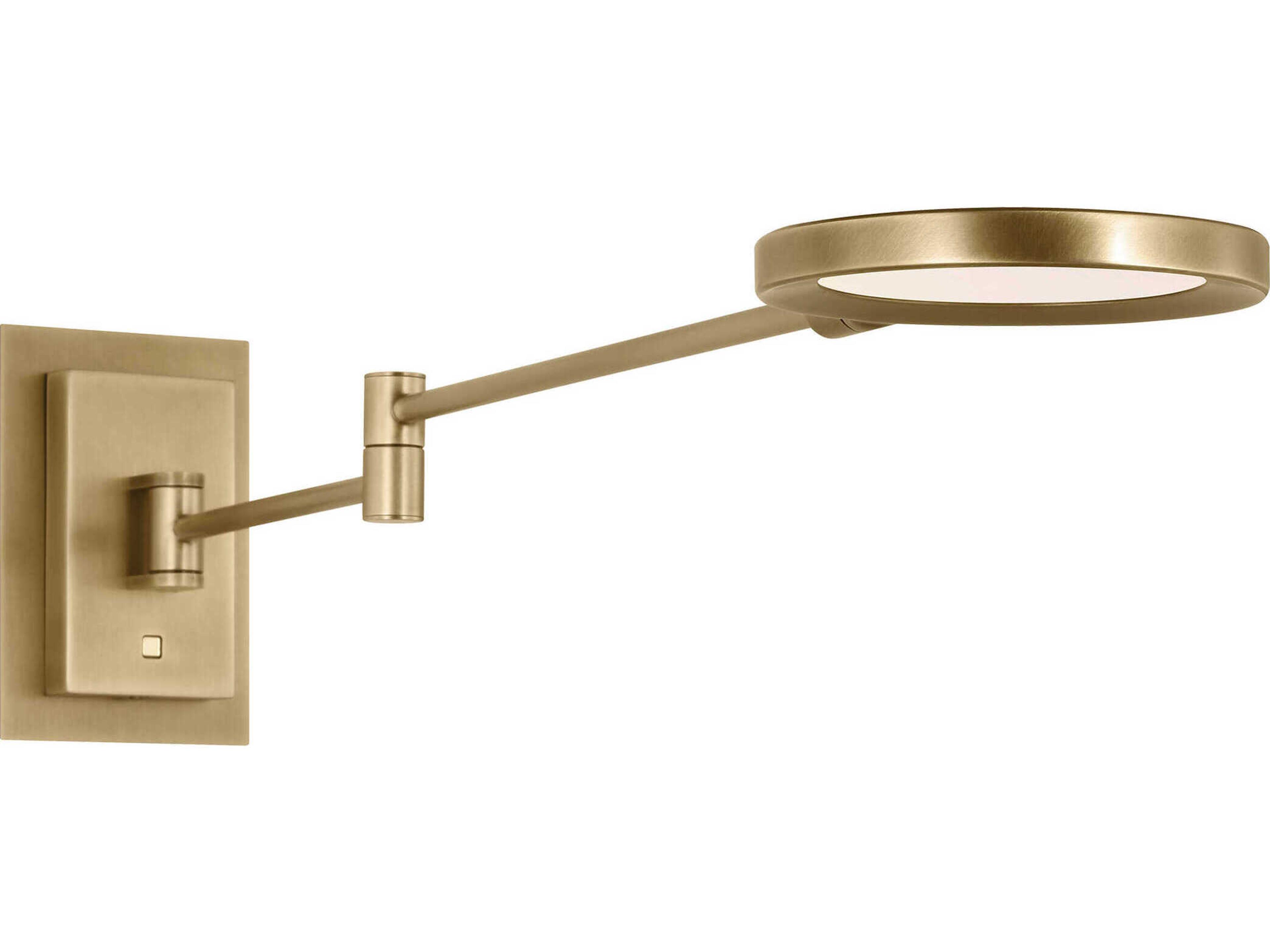Visual Comfort Modern Spectica 1-Light Plated Brass Swing Wall Sconce