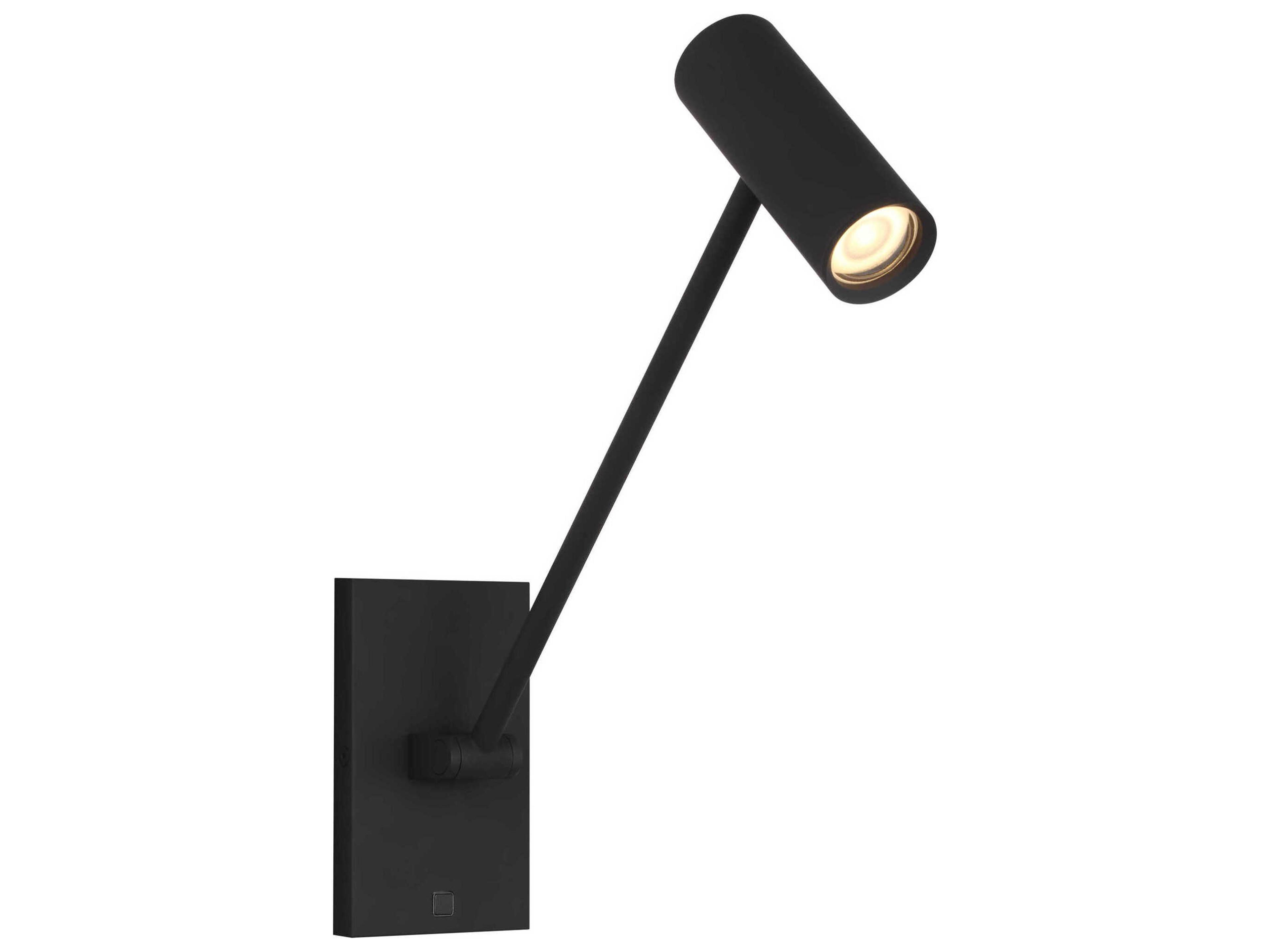 Visual Comfort Modern Ponte 1-Light Nightshade Black Swing Wall Sconce