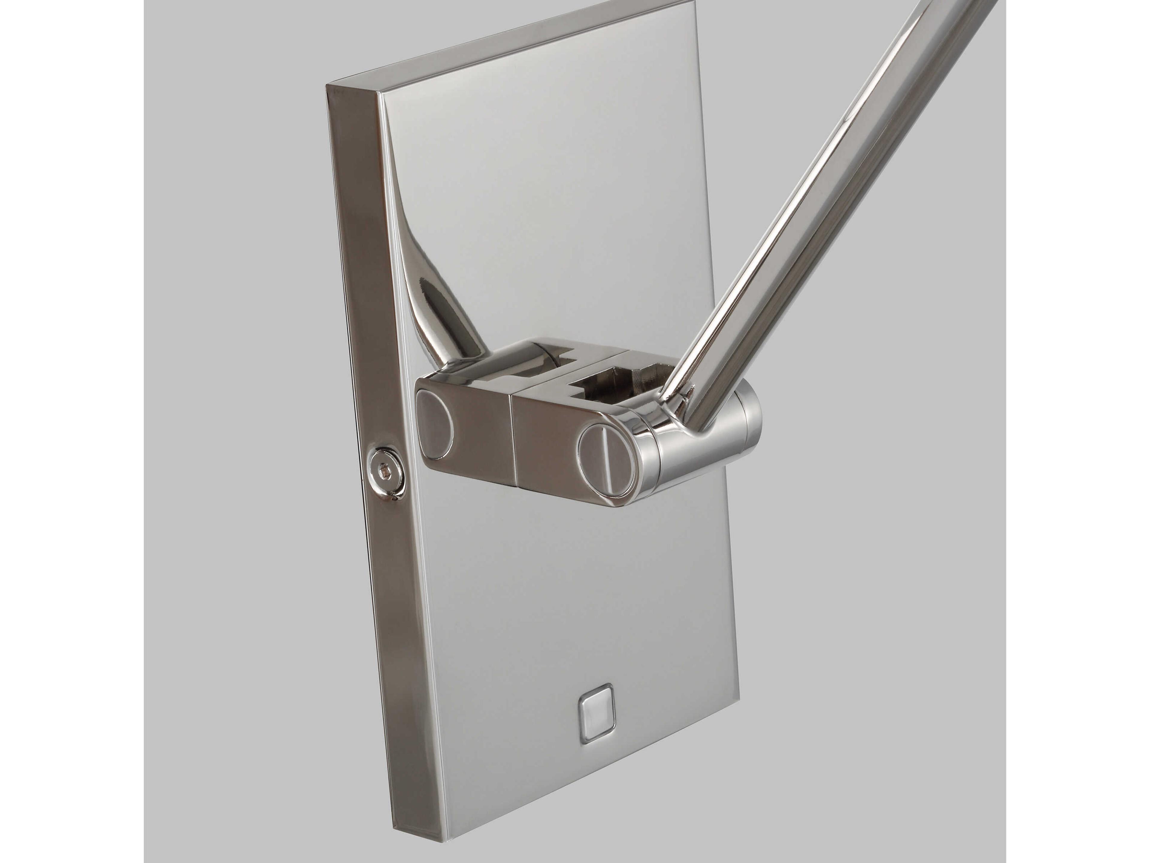 Visual Comfort Modern Ponte 1-Light Polished Nickel Silver Swing Wall Sconce