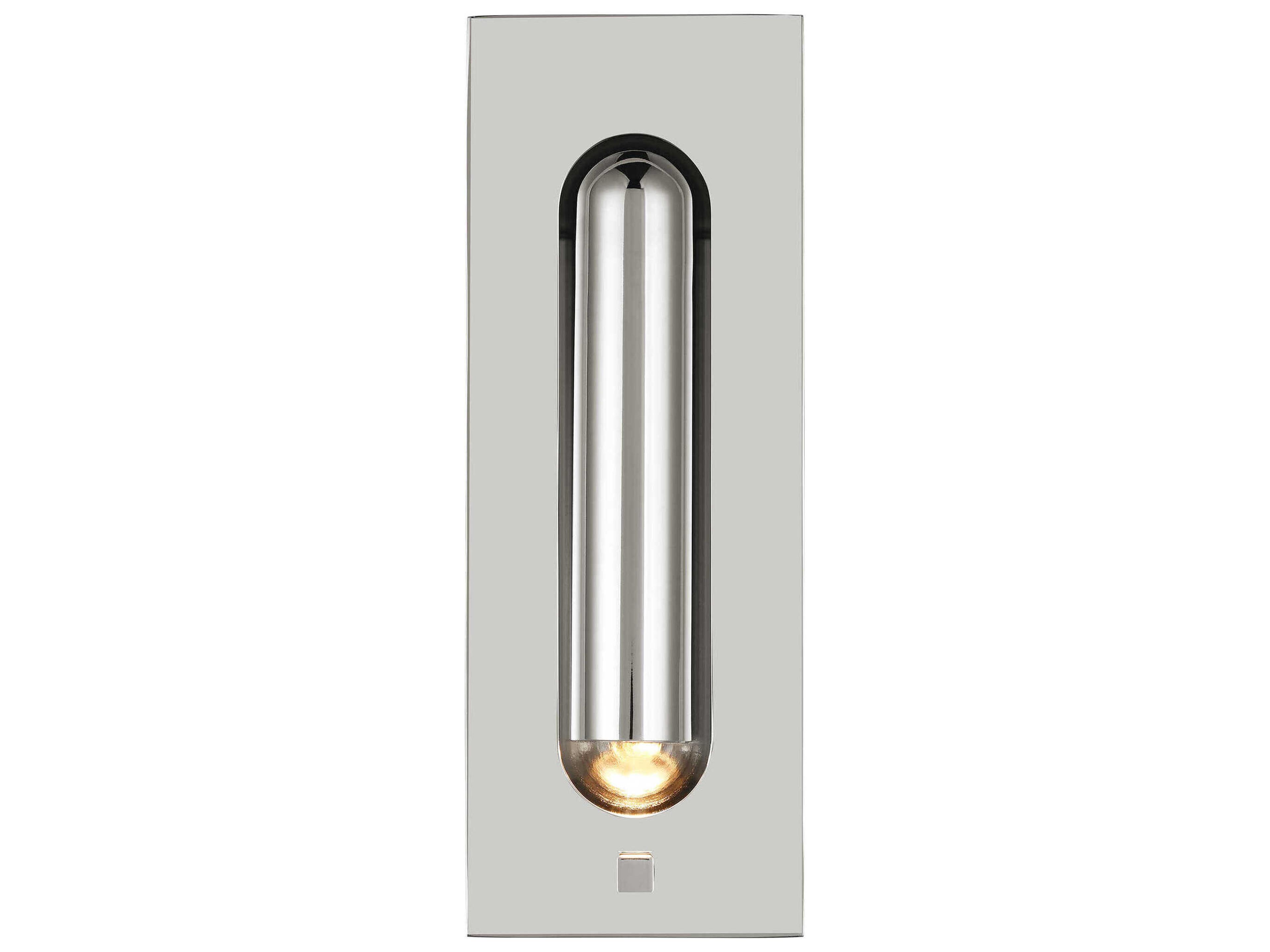 Visual Comfort Modern Ponte 1-Light Polished Nickel Wall Sconce