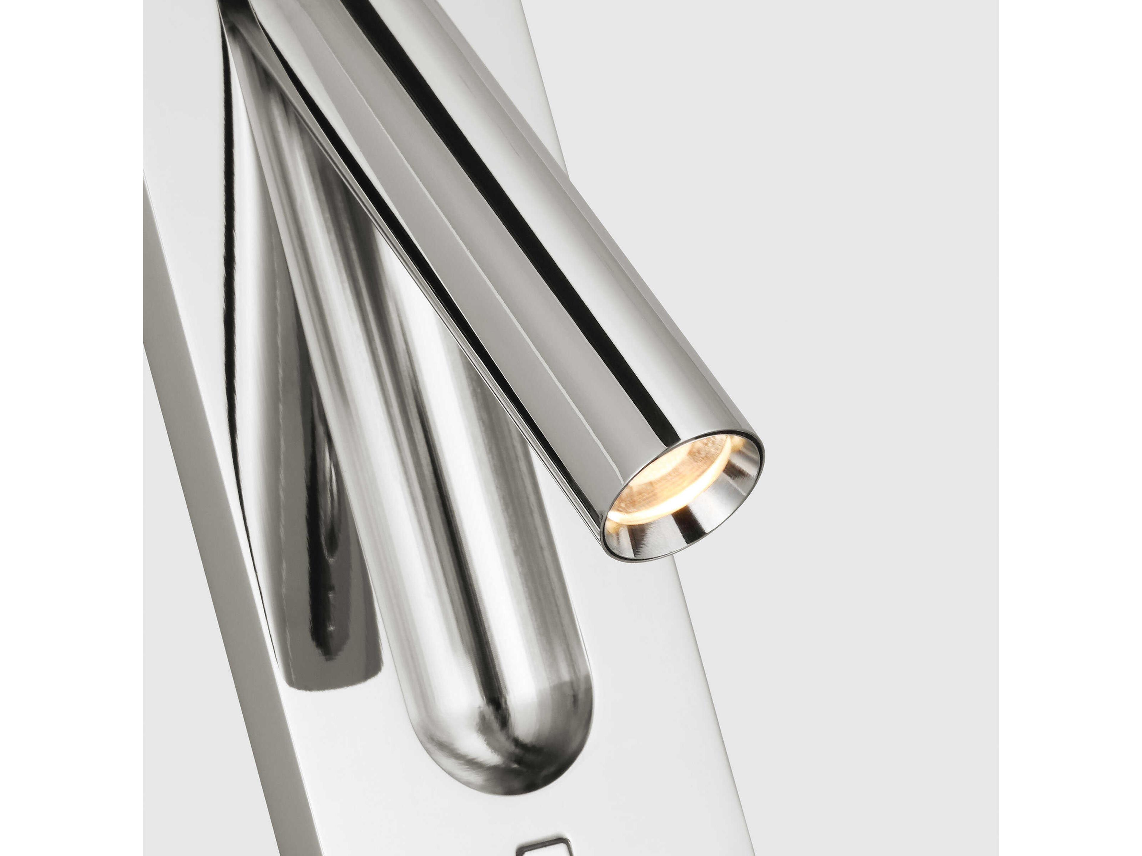 Visual Comfort Modern Ponte 1-Light Polished Nickel Wall Sconce