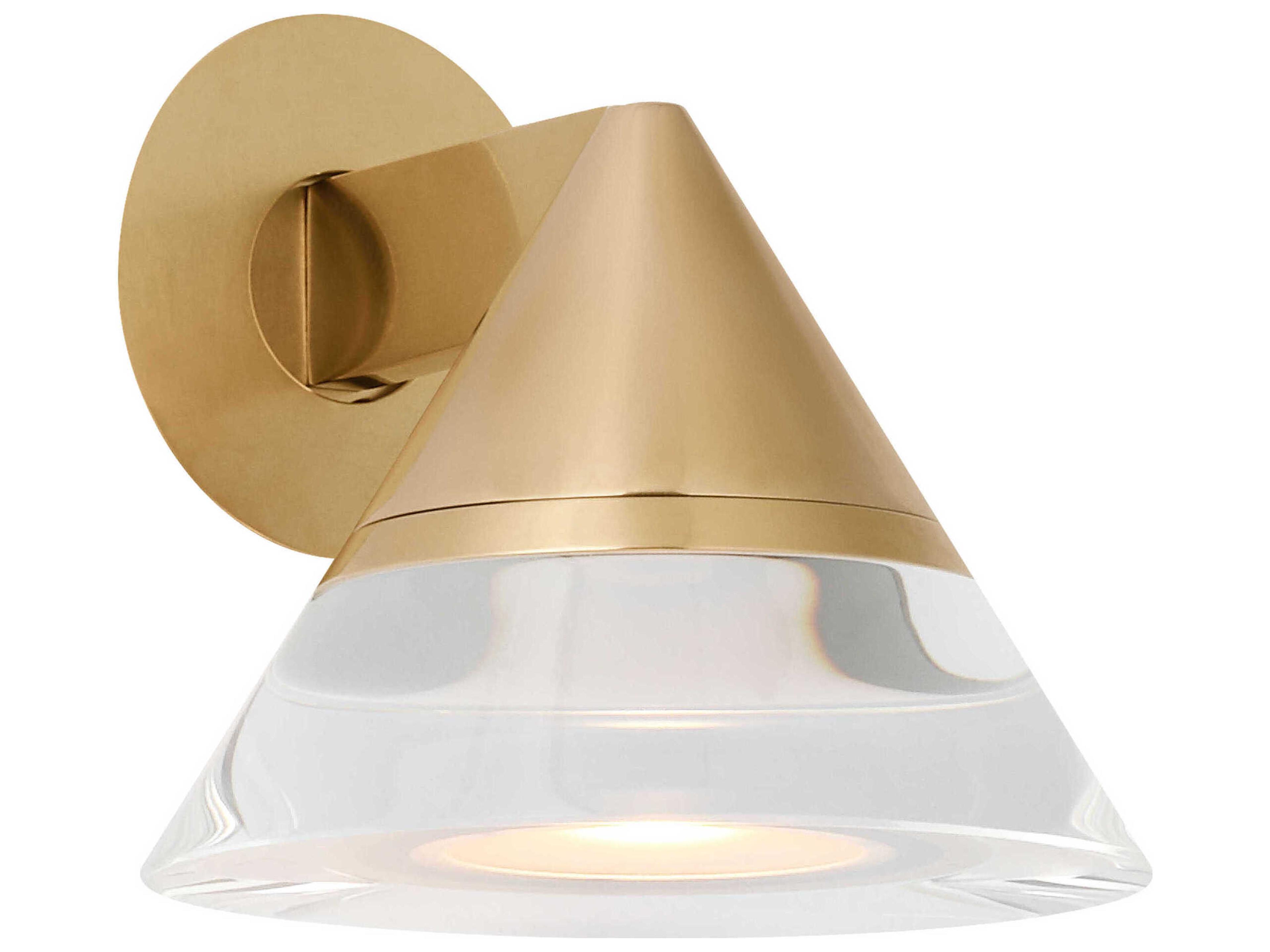 Visual Comfort Modern Midrand 1-Light Brass Wall Sconce