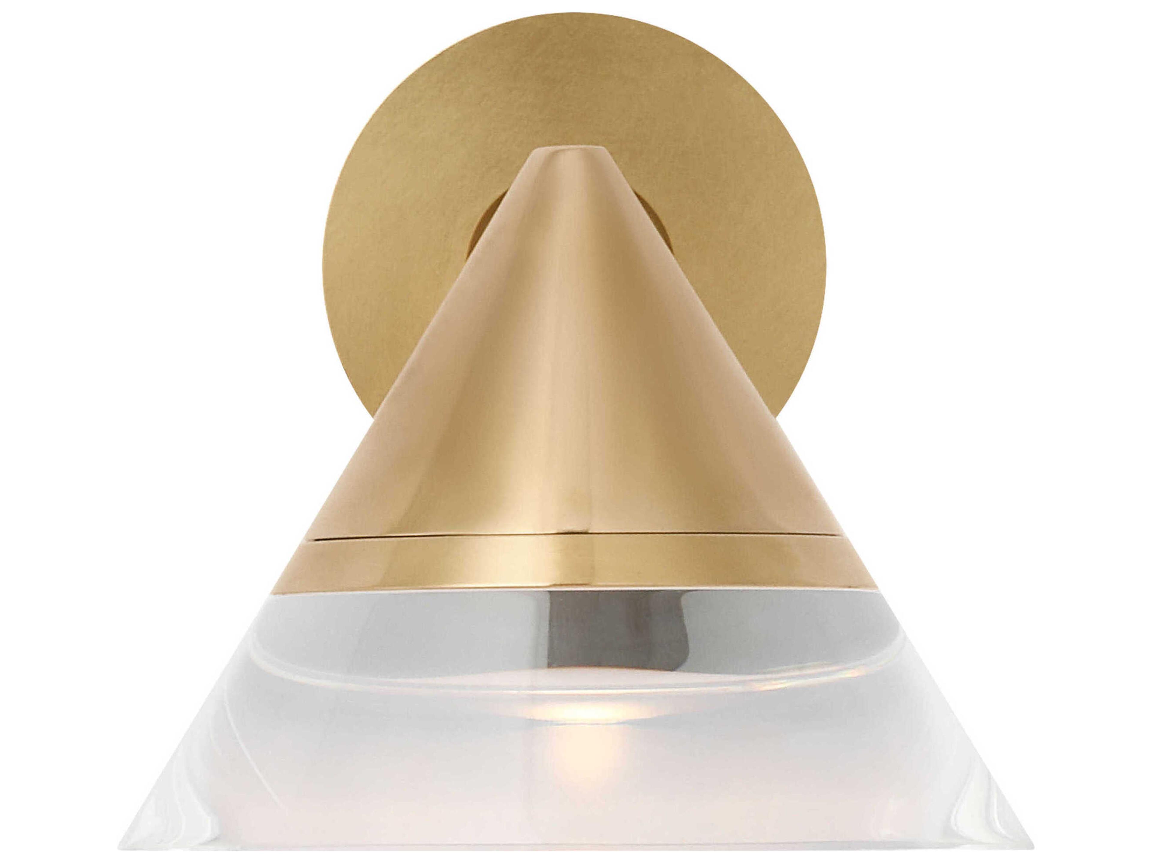 Visual Comfort Modern Midrand 1-Light Brass Wall Sconce