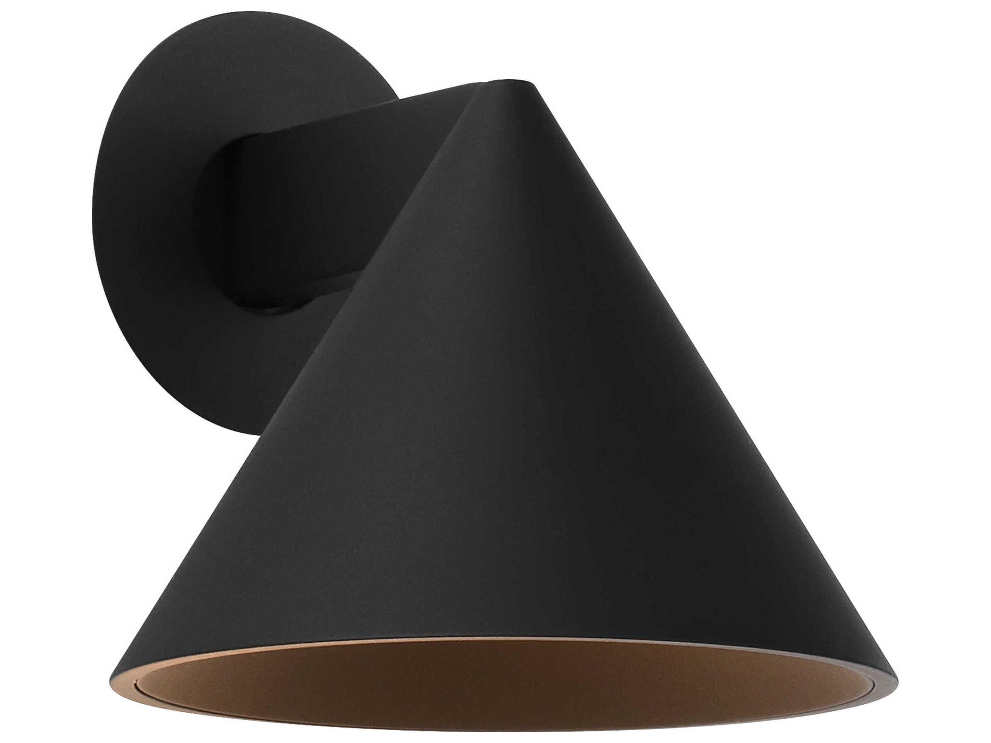 Visual Comfort Modern Midrand 1-Light Nightshade Black Wall Sconce