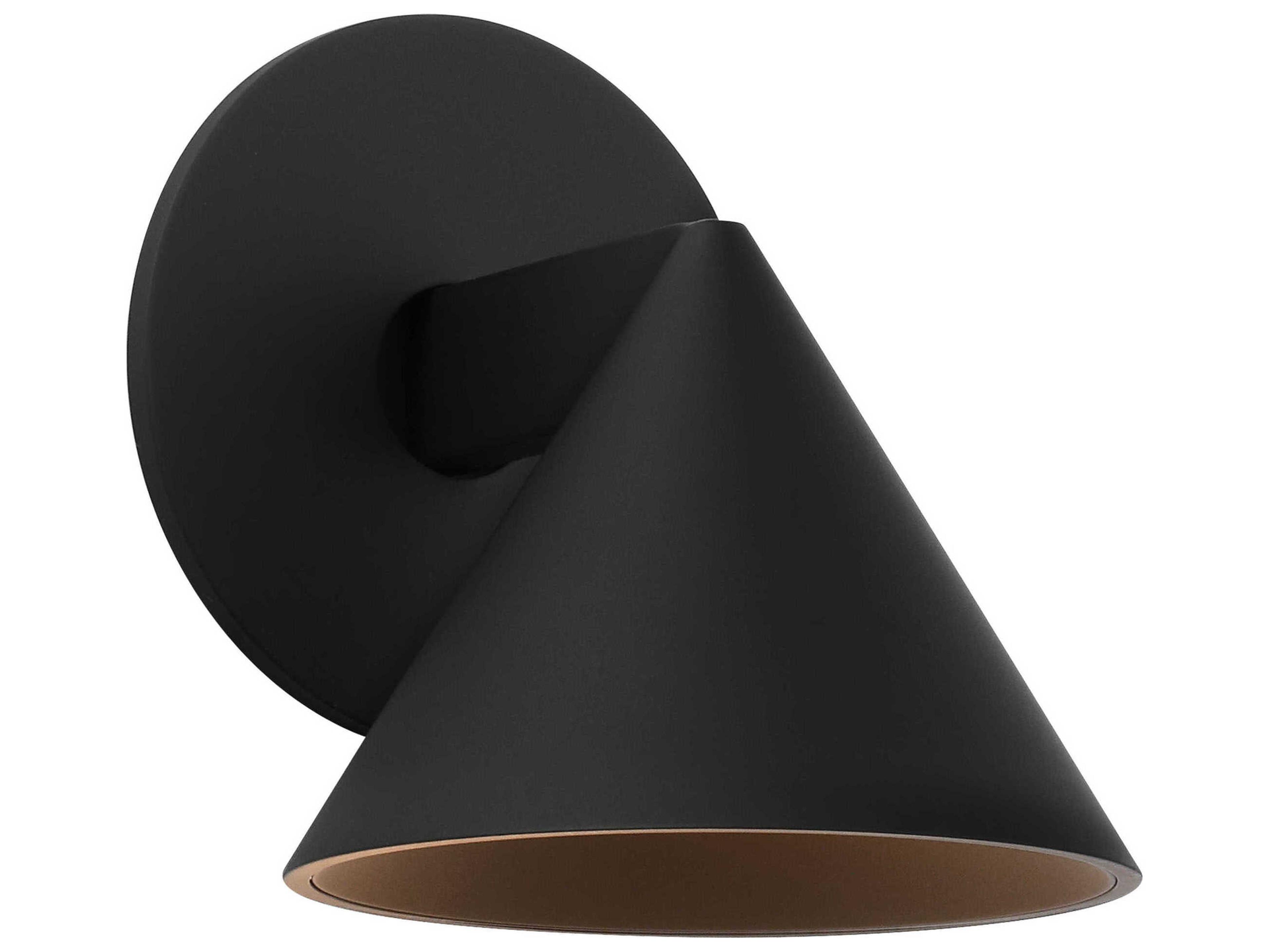 Visual Comfort Modern Midrand 1-Light Nightshade Black Wall Sconce