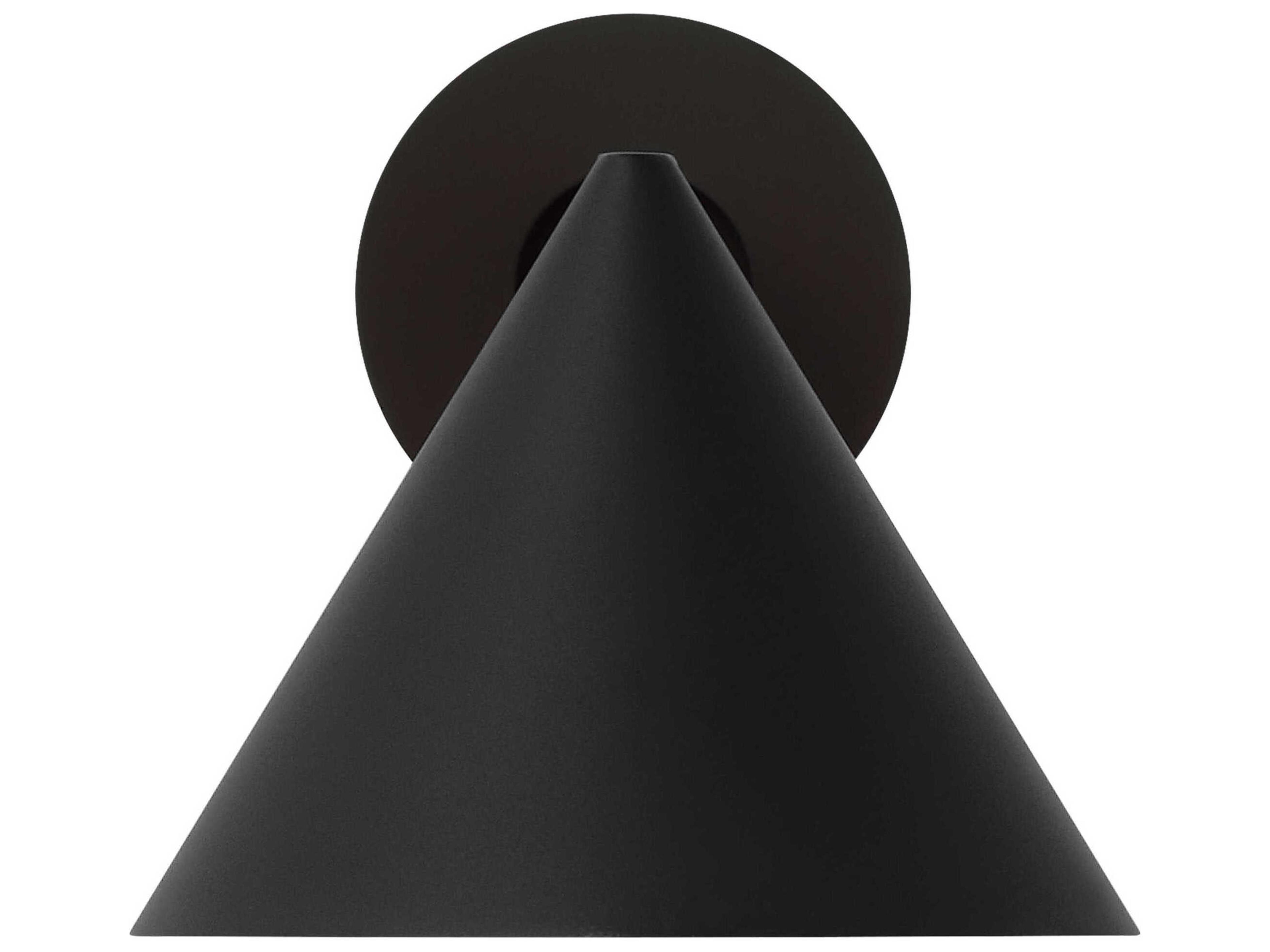 Visual Comfort Modern Midrand 1-Light Nightshade Black Wall Sconce