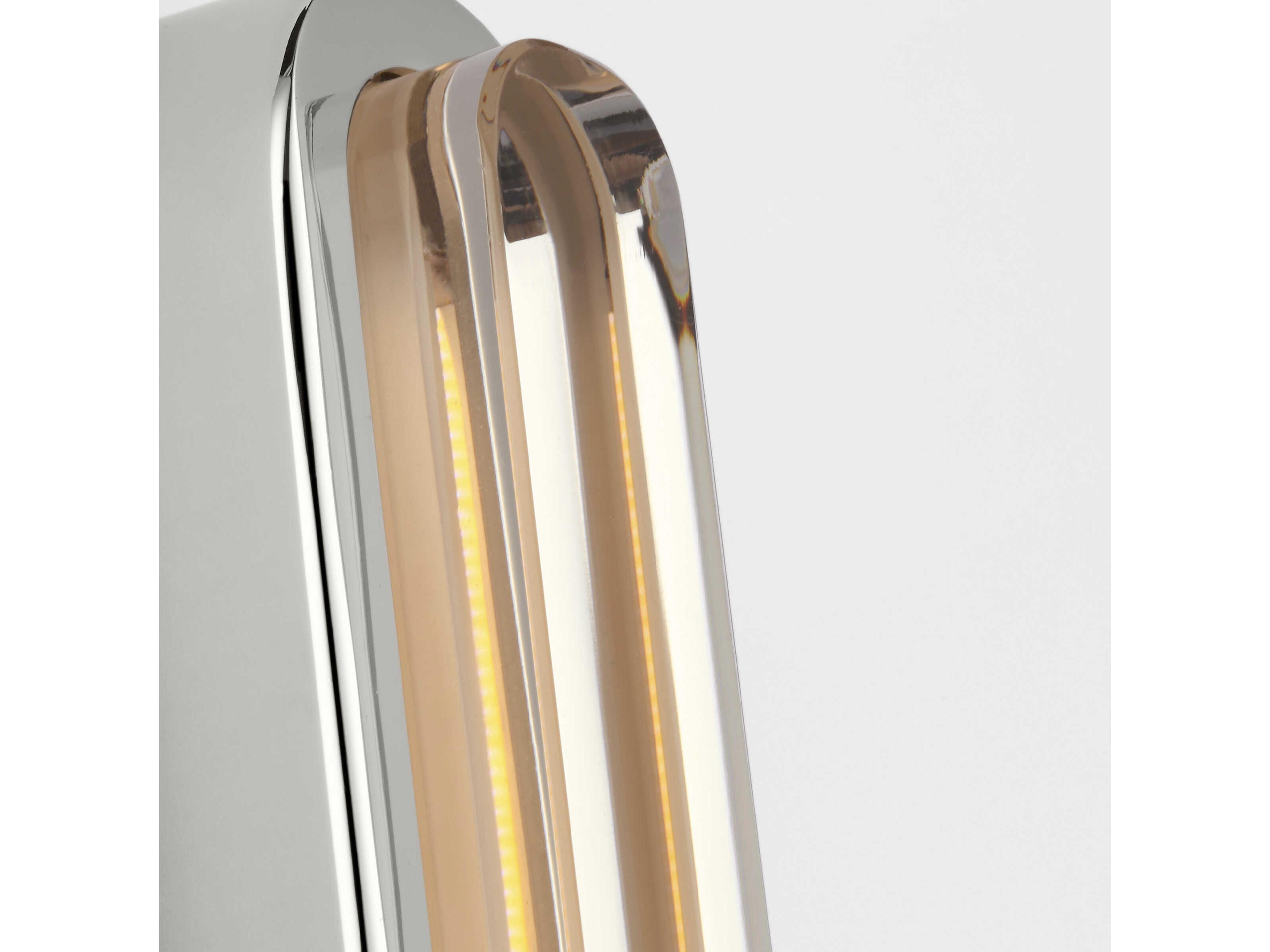 Visual Comfort Modern Emera 1-Light Polished Nickel Vanity Light