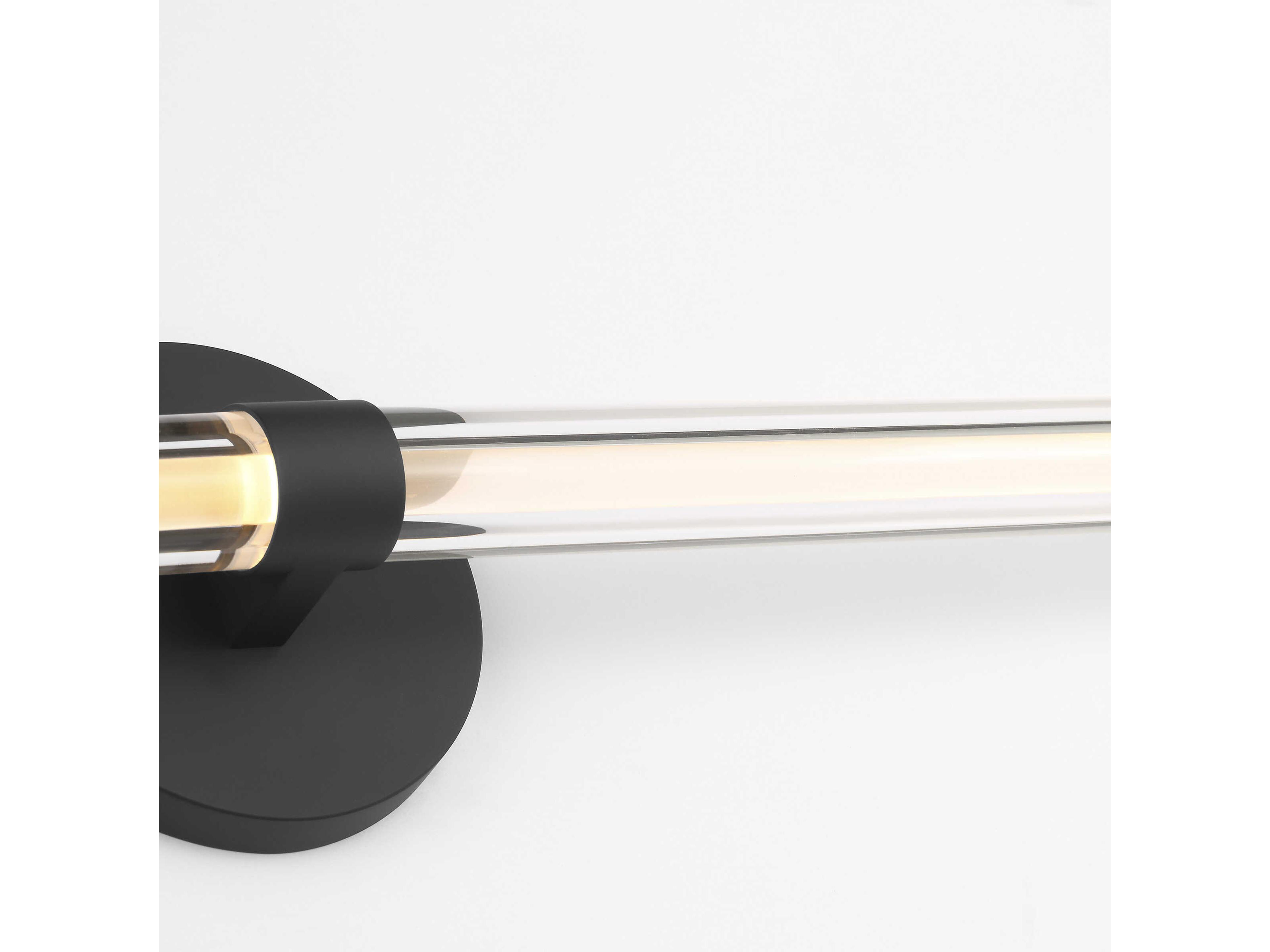 Visual Comfort Modern Reiya 1-Light Nightshade Black Vanity Light