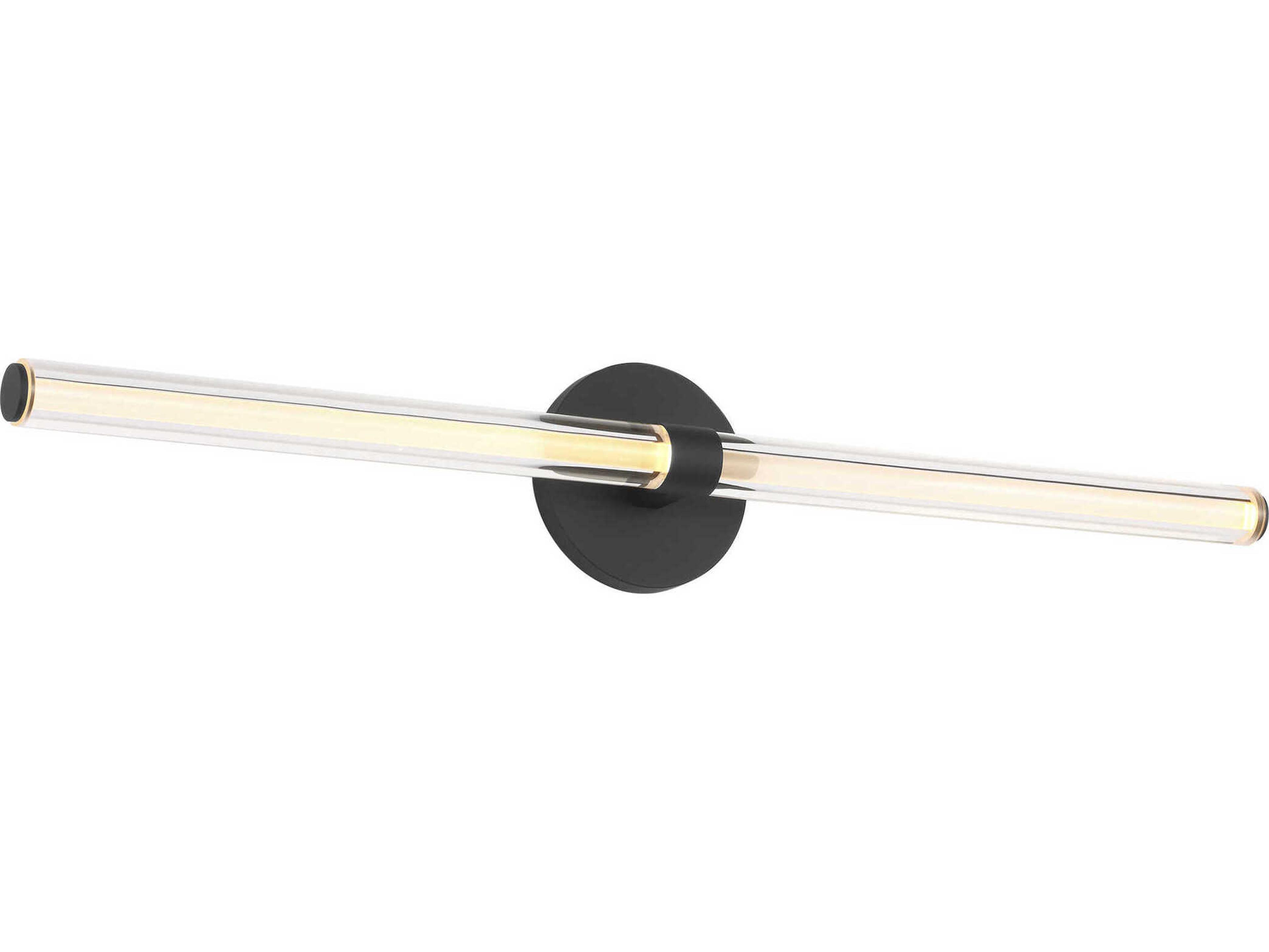 Reiya 1-Light Nightshade Black Vanity Light