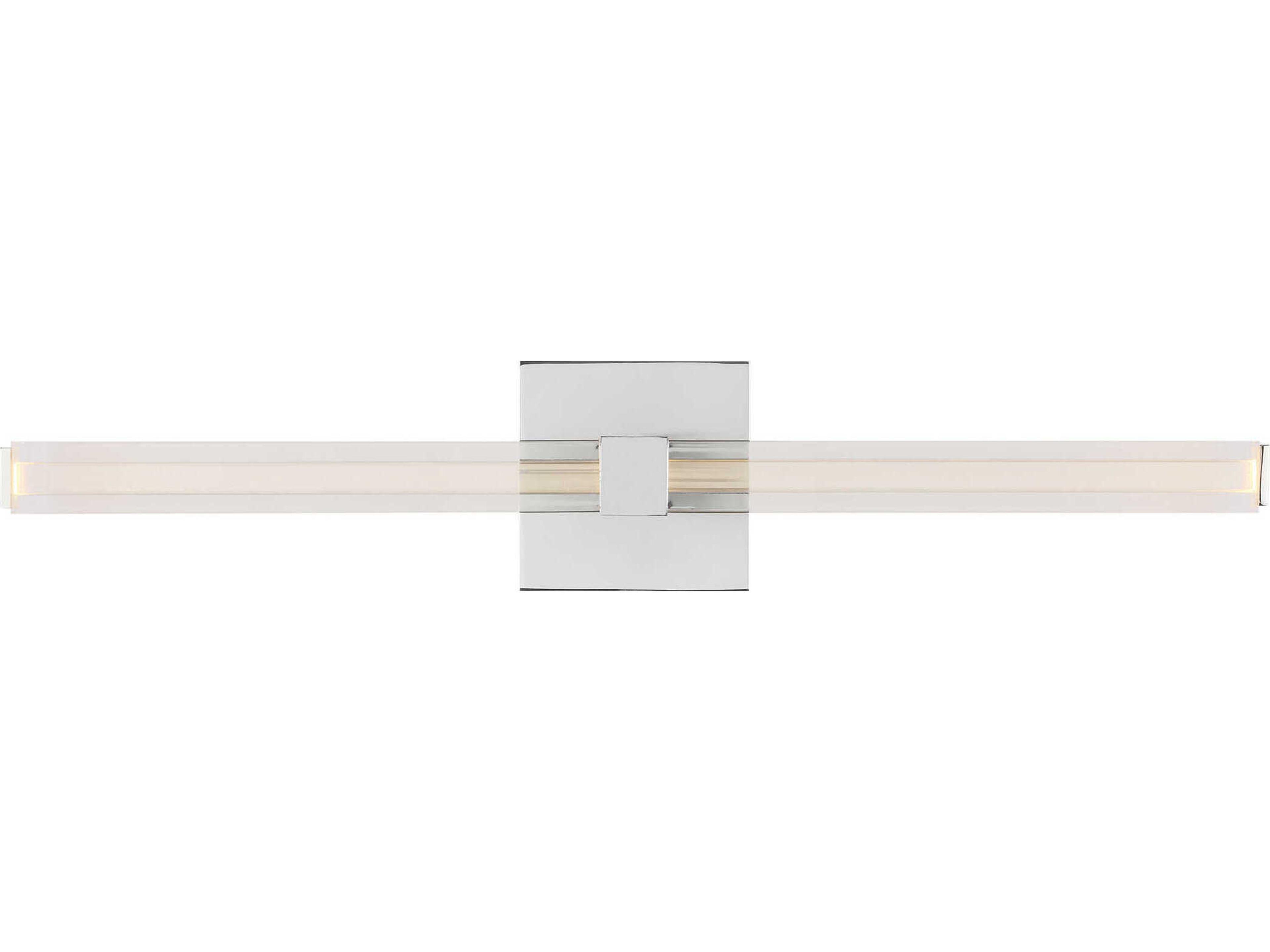 Visual Comfort Modern Reiya 1-Light Chrome Vanity Light