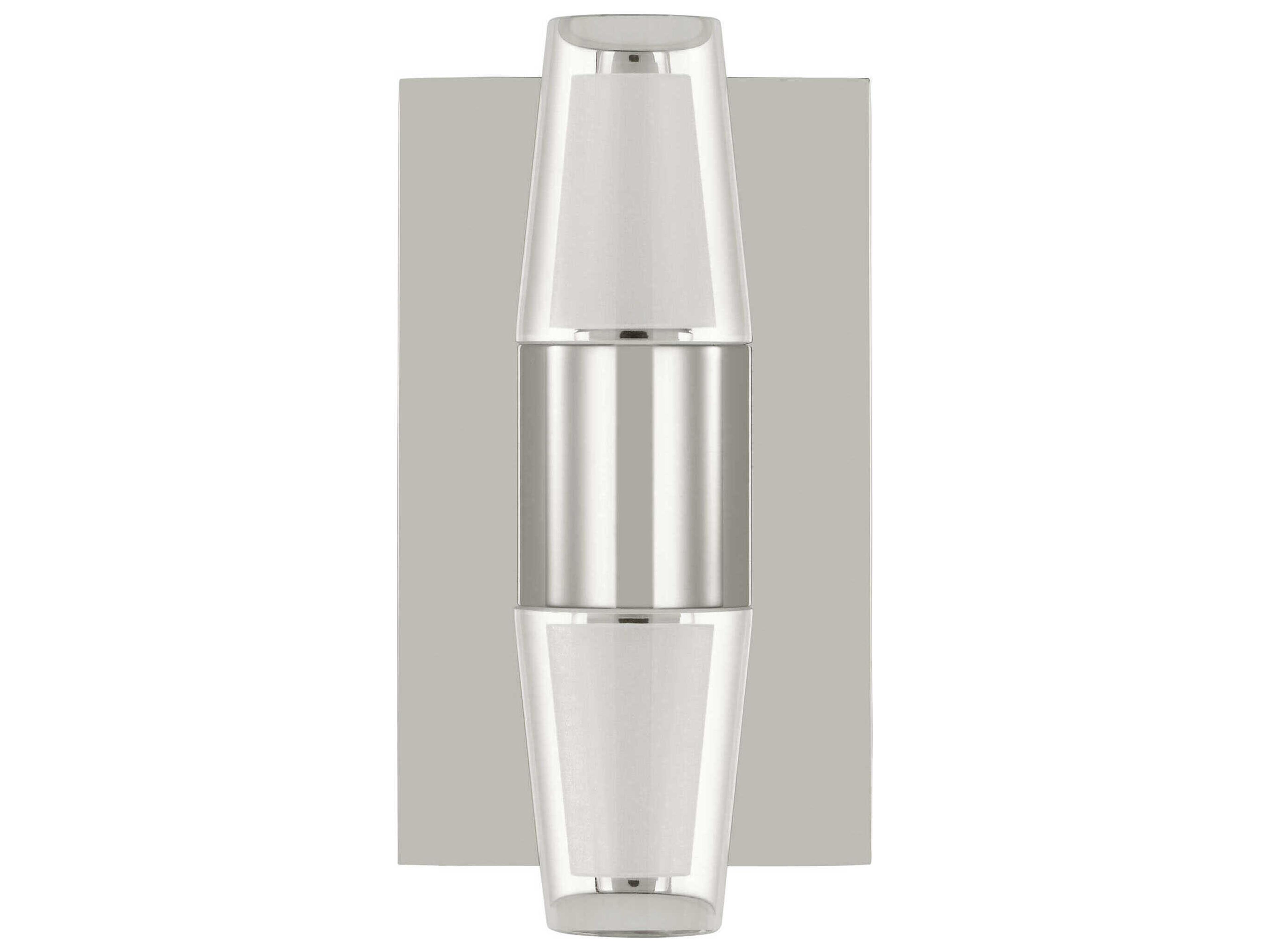 Visual Comfort Modern Lassell 2-Light Polished Nickel Wall Sconce
