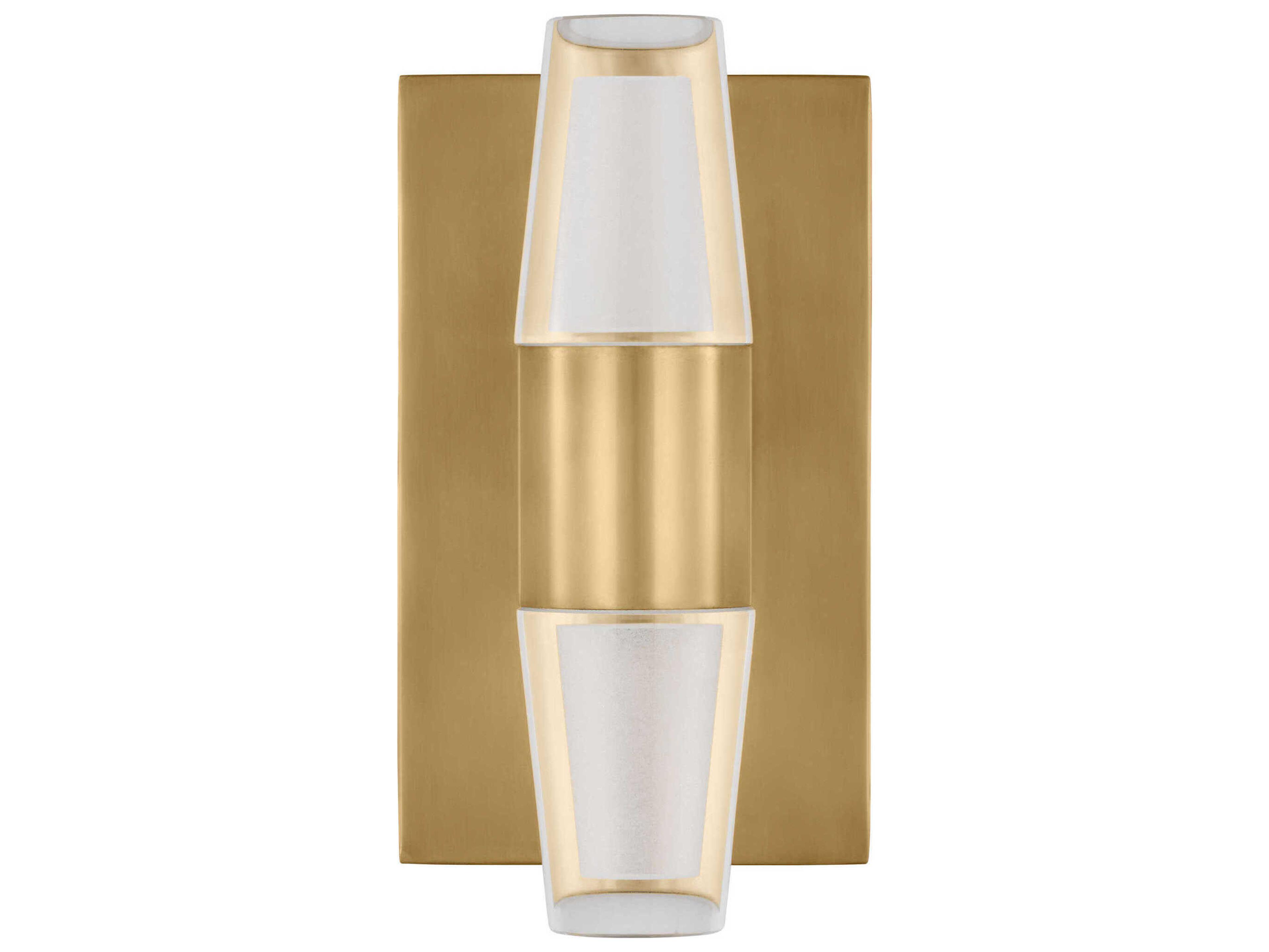 Visual Comfort Modern Lassell 2-Light Natural Brass Wall Sconce