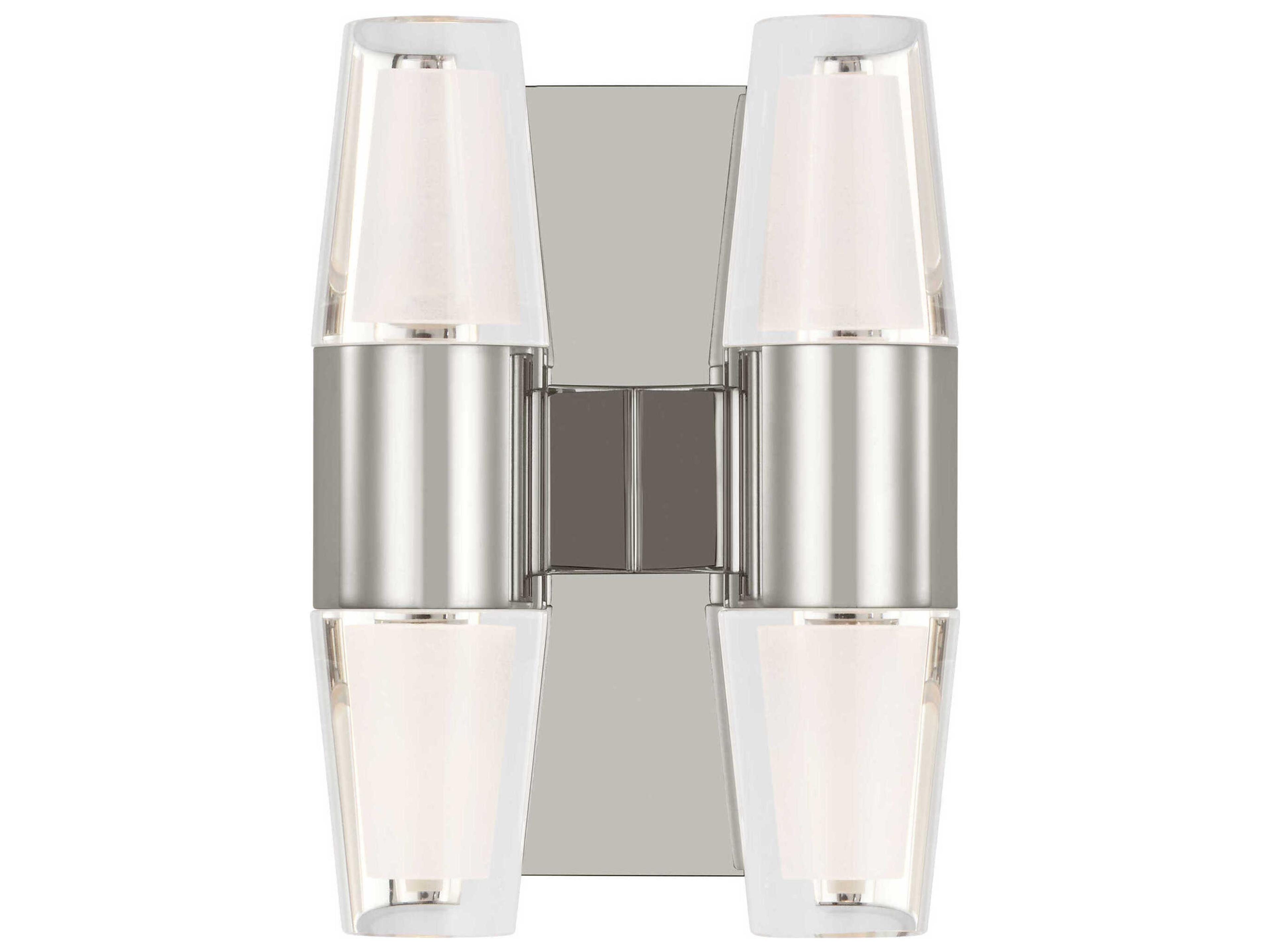 Visual Comfort Modern Lassell 4-Light Polished Nickel Wall Sconce