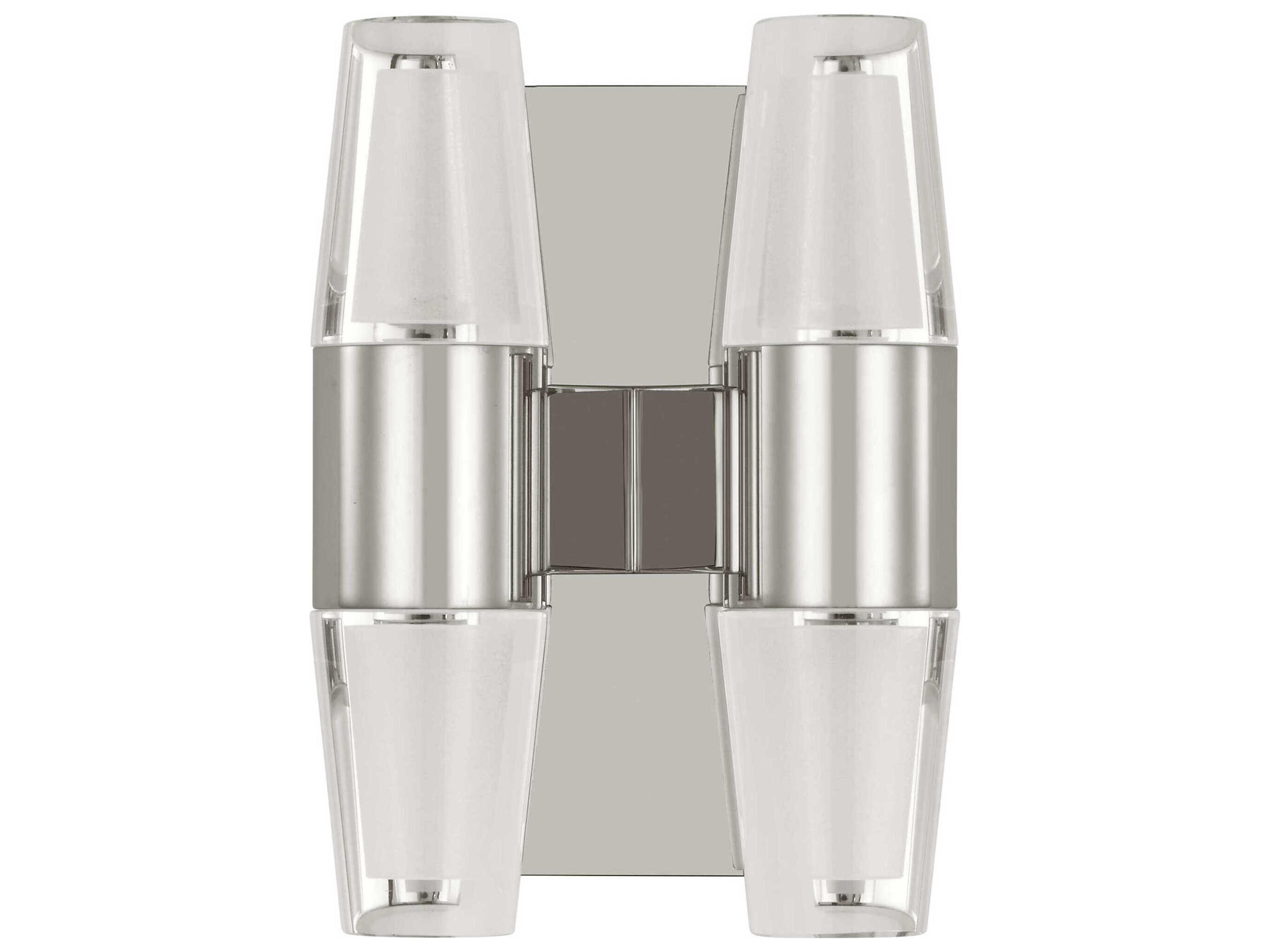 Visual Comfort Modern Lassell 4-Light Polished Nickel Wall Sconce