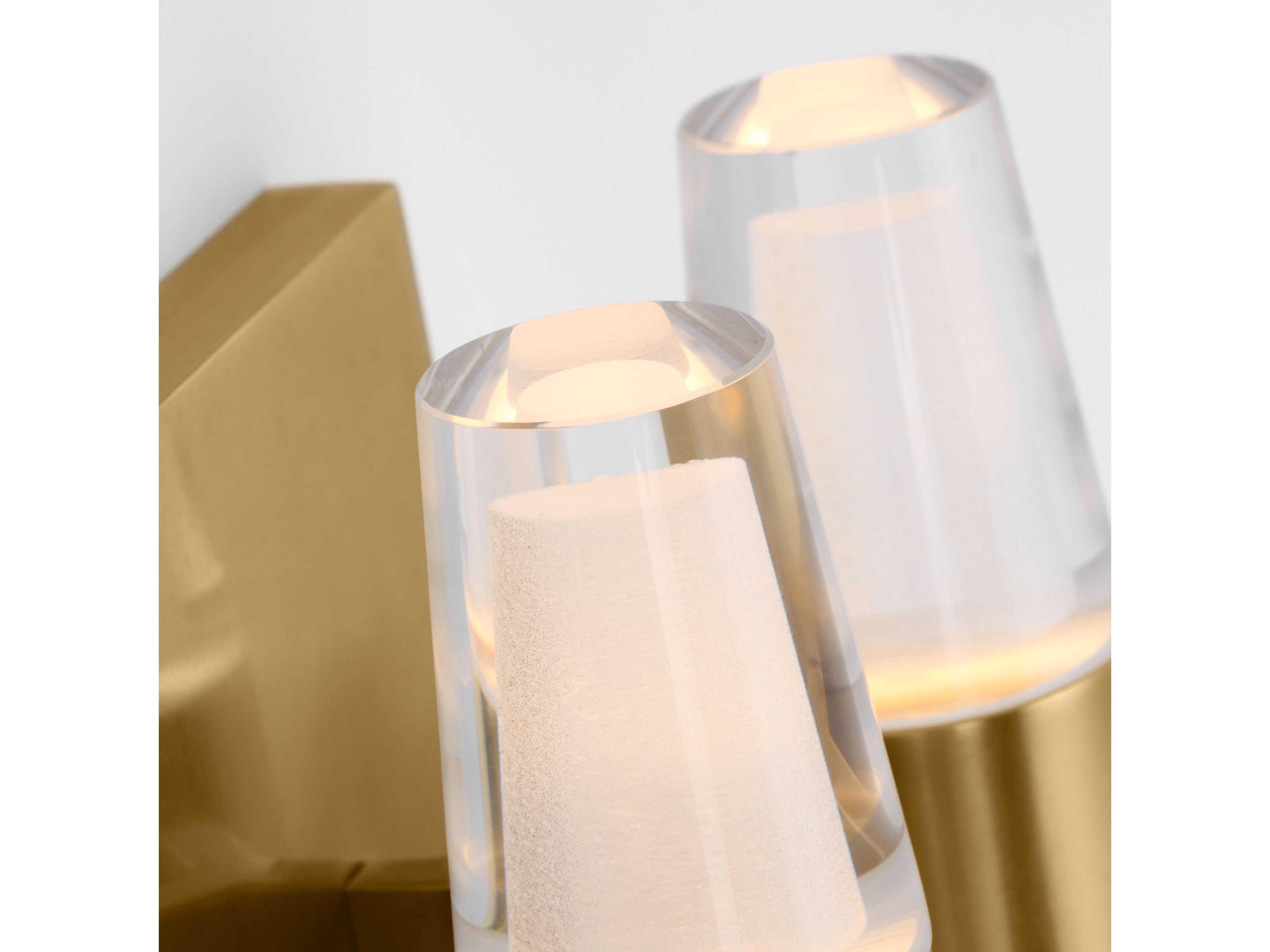 Visual Comfort Modern Lassell 4-Light Natural Brass Wall Sconce