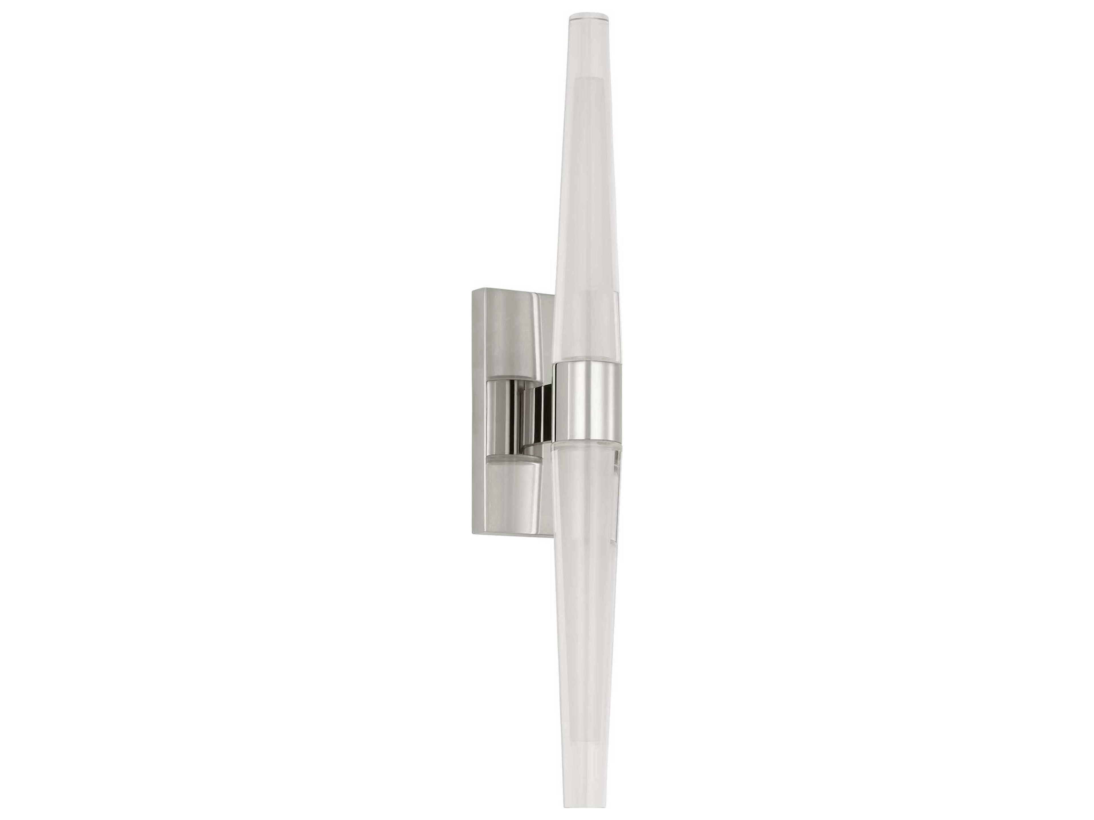 Visual Comfort Modern Lassell 2-Light Polished Nickel Wall Sconce