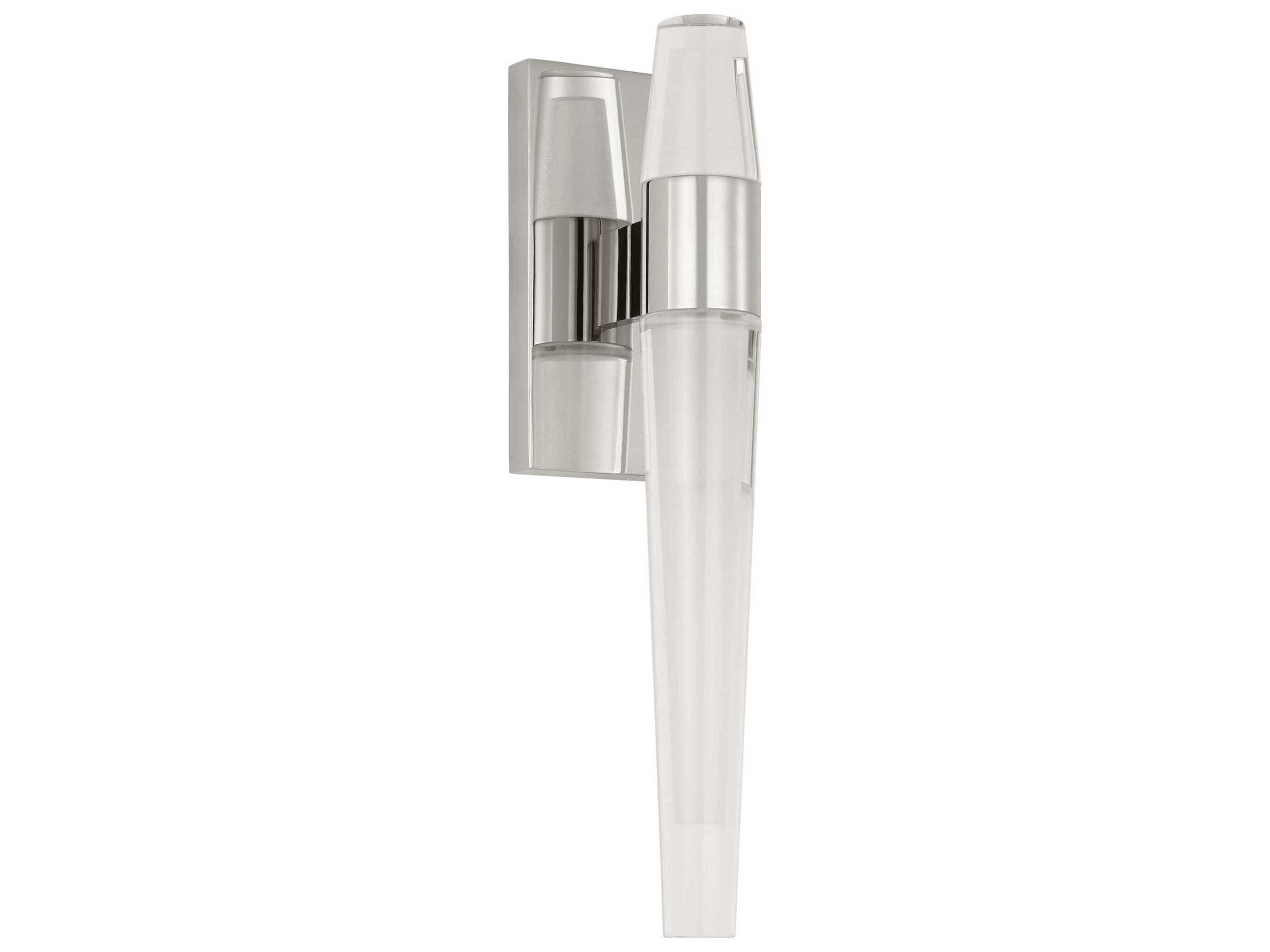 Visual Comfort Modern Lassell 2-Light Polished Nickel Wall Sconce