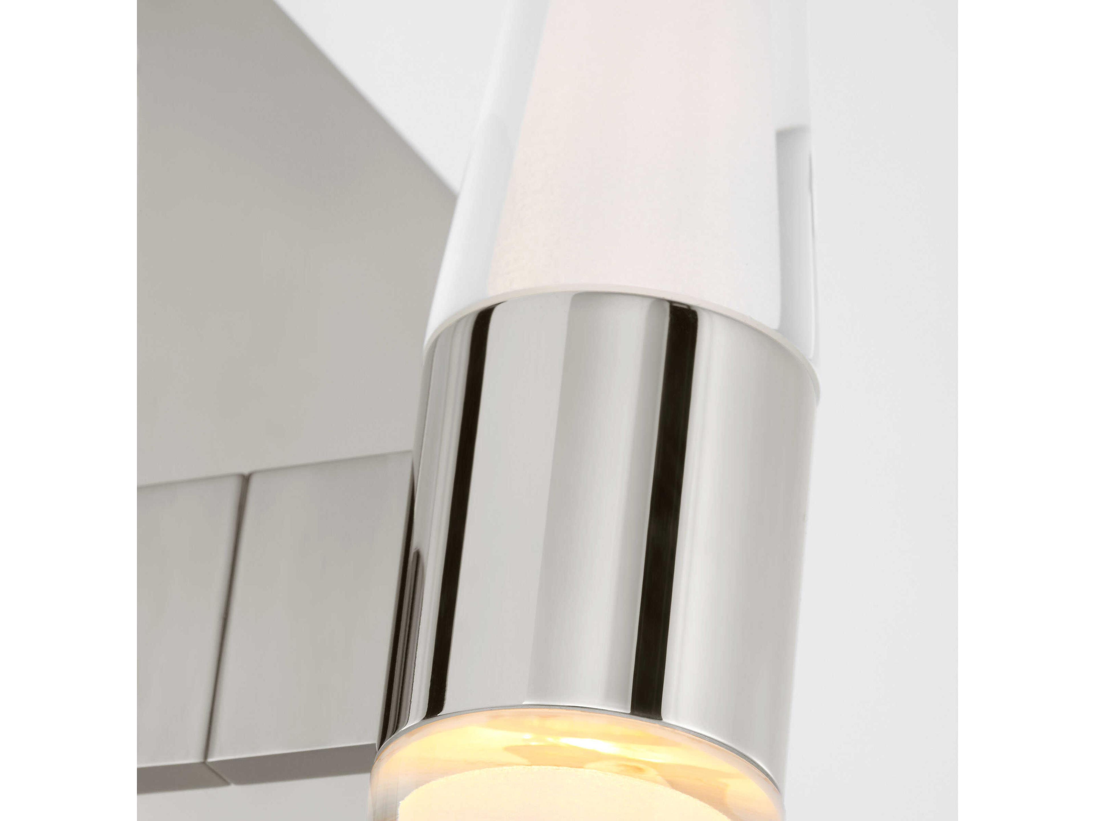 Visual Comfort Modern Lassell 2-Light Polished Nickel Wall Sconce