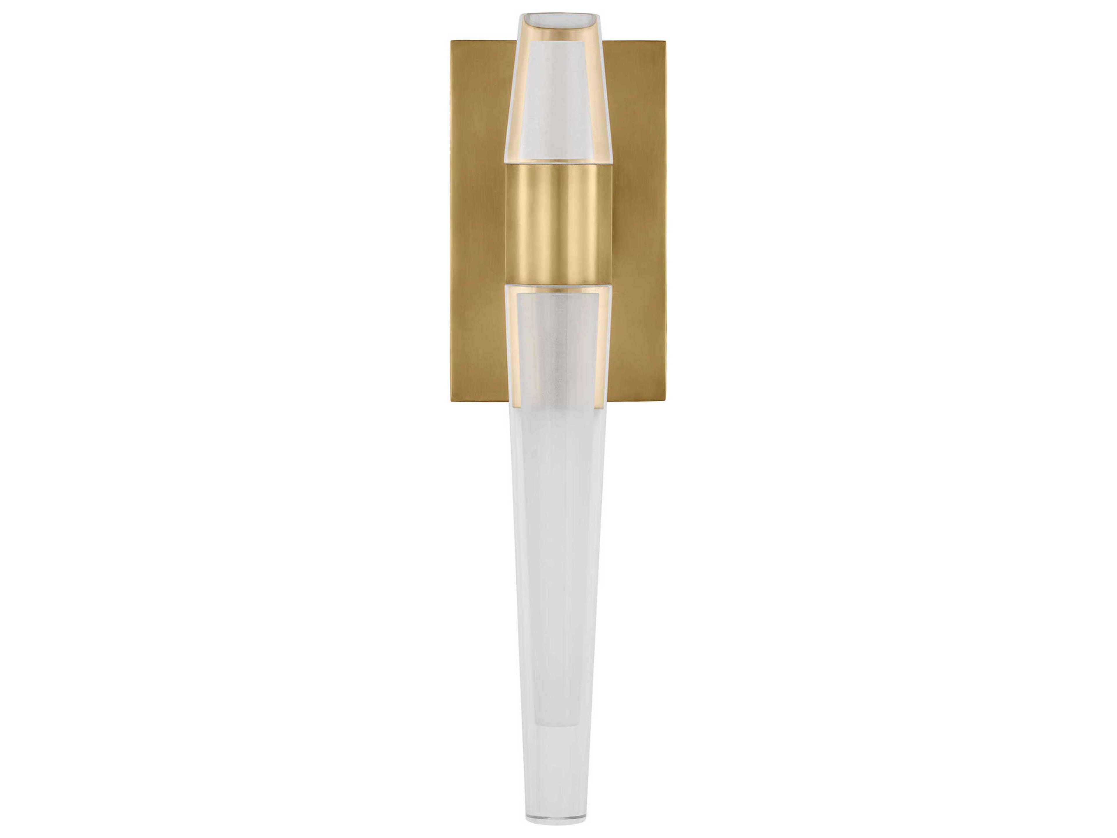 Visual Comfort Modern Lassell 2-Light Natural Brass Wall Sconce