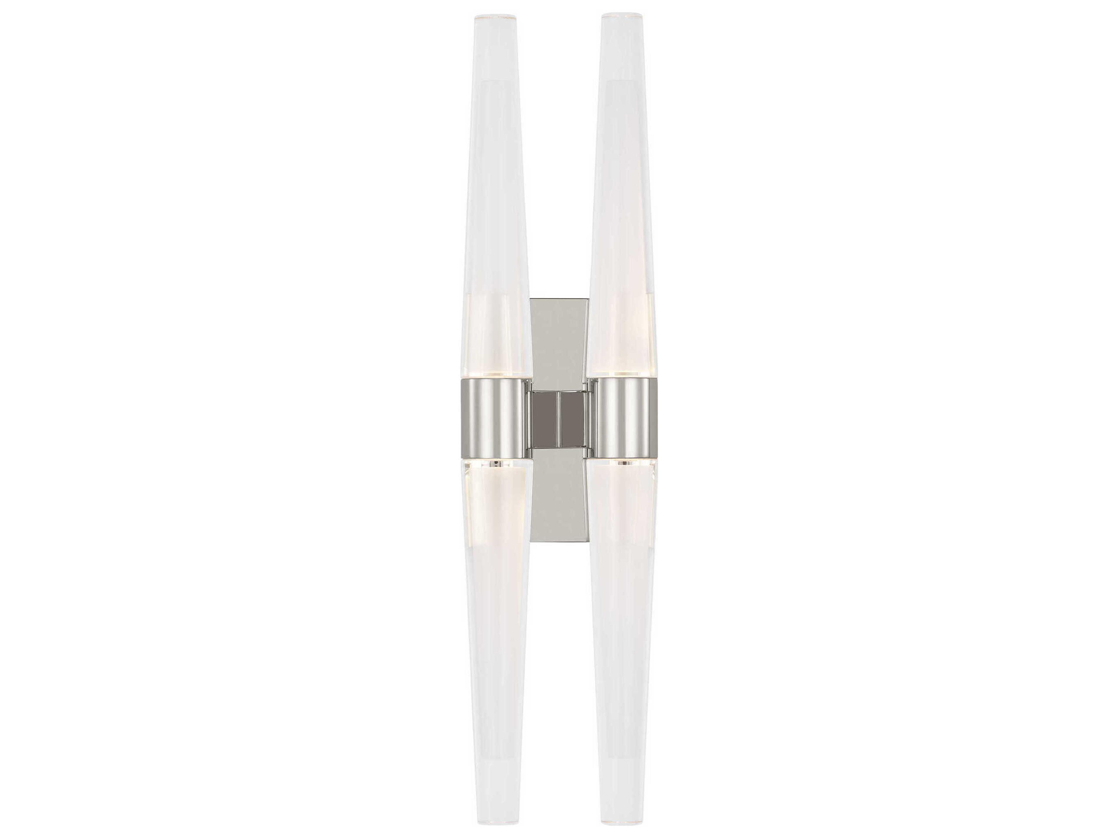 Visual Comfort Modern Lassell 4-Light Polished Nickel Wall Sconce