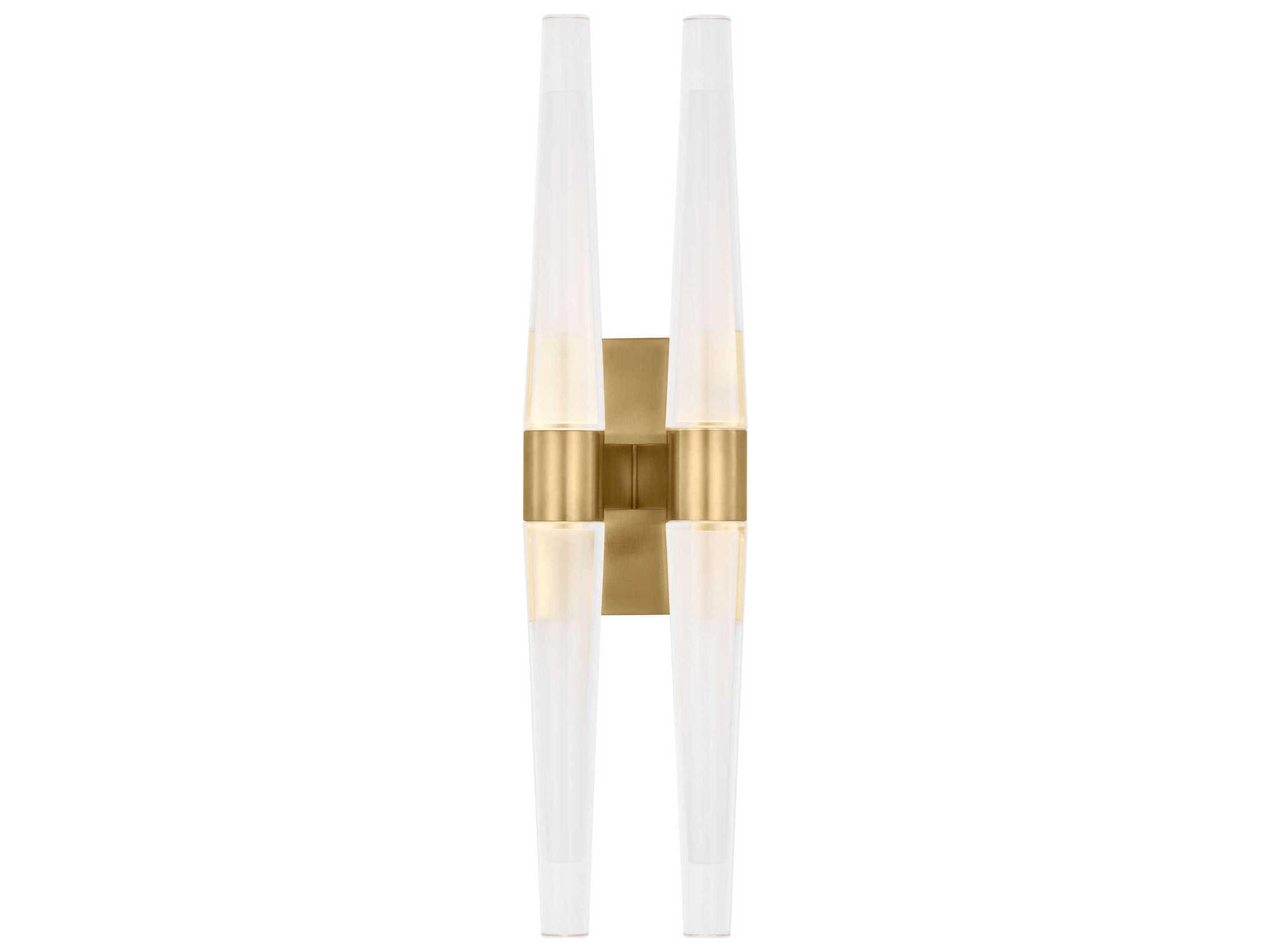 Visual Comfort Modern Lassell 4-Light Natural Brass Wall Sconce