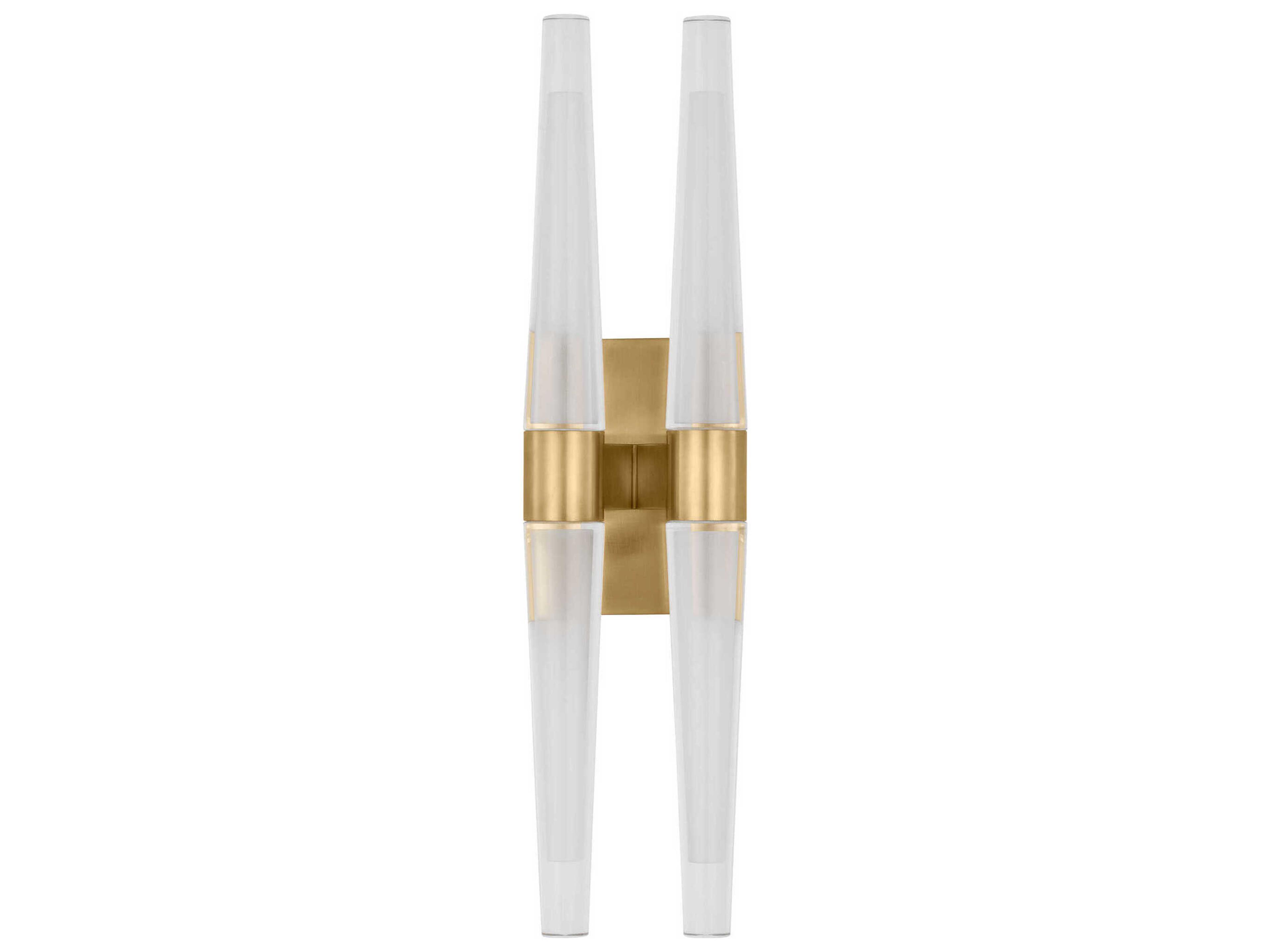 Visual Comfort Modern Lassell 4-Light Natural Brass Wall Sconce