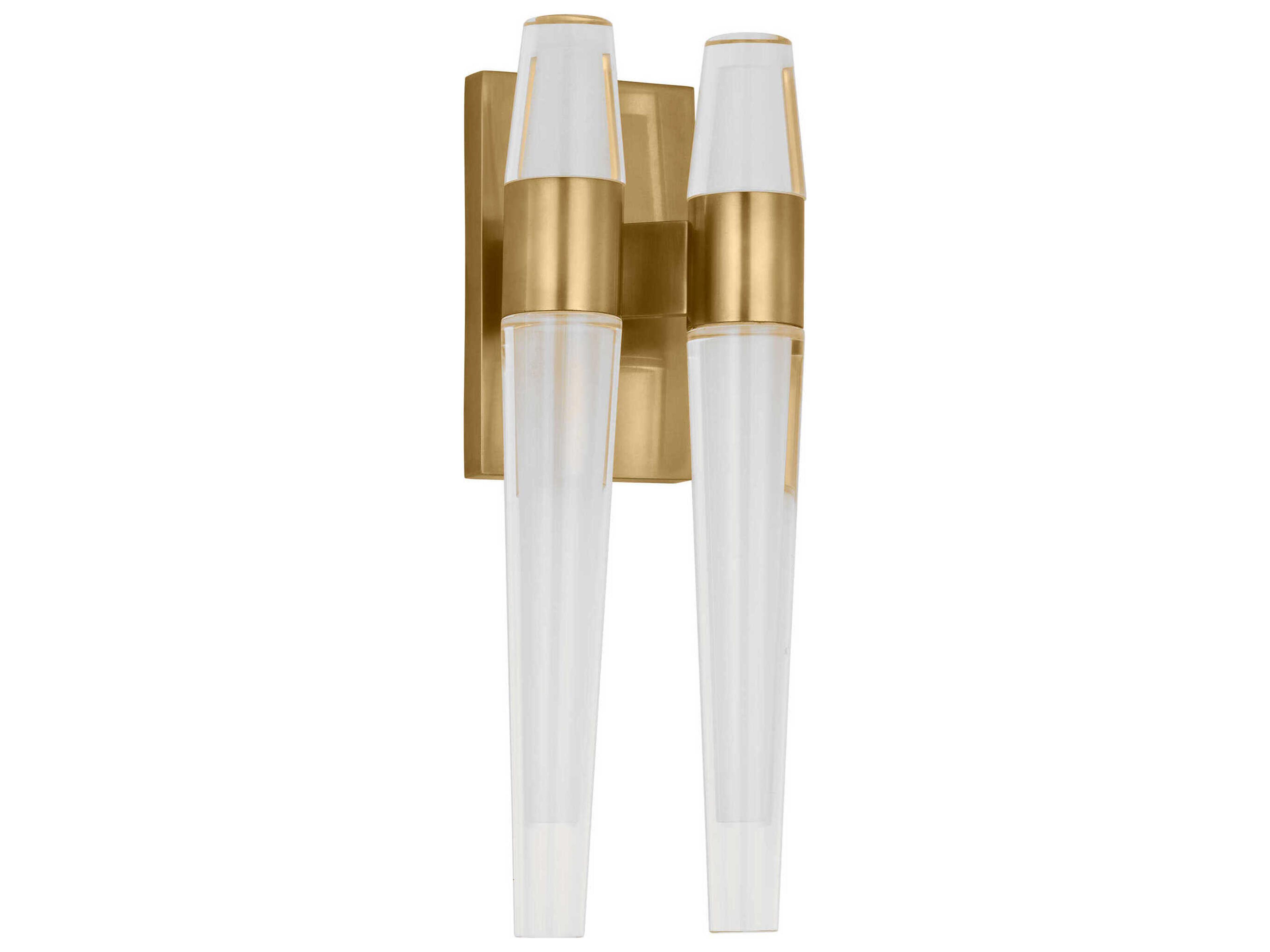 Visual Comfort Modern Lassell 4-Light Natural Brass Wall Sconce