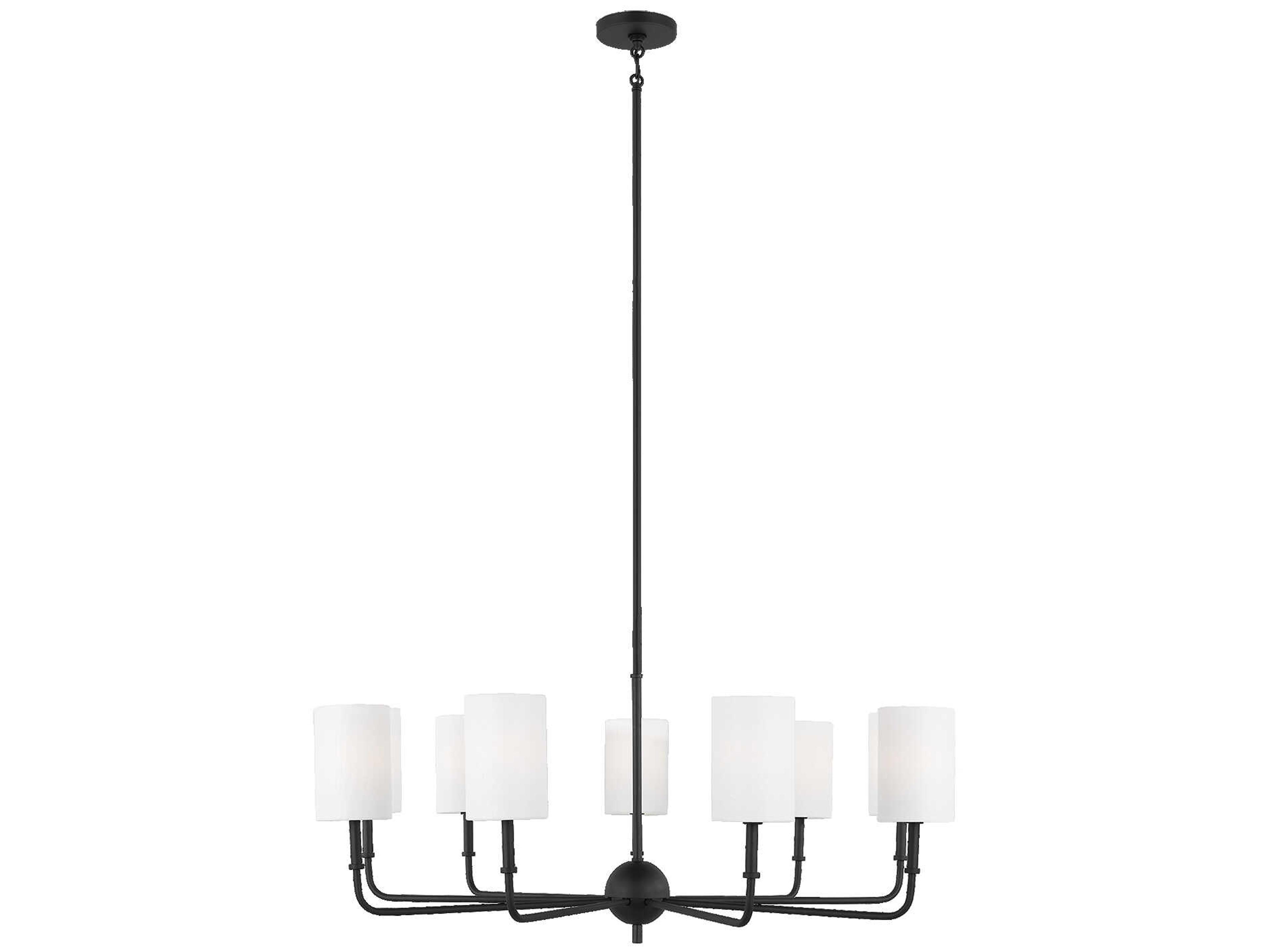 Foxdale Nine Light Chandelier Modern Black