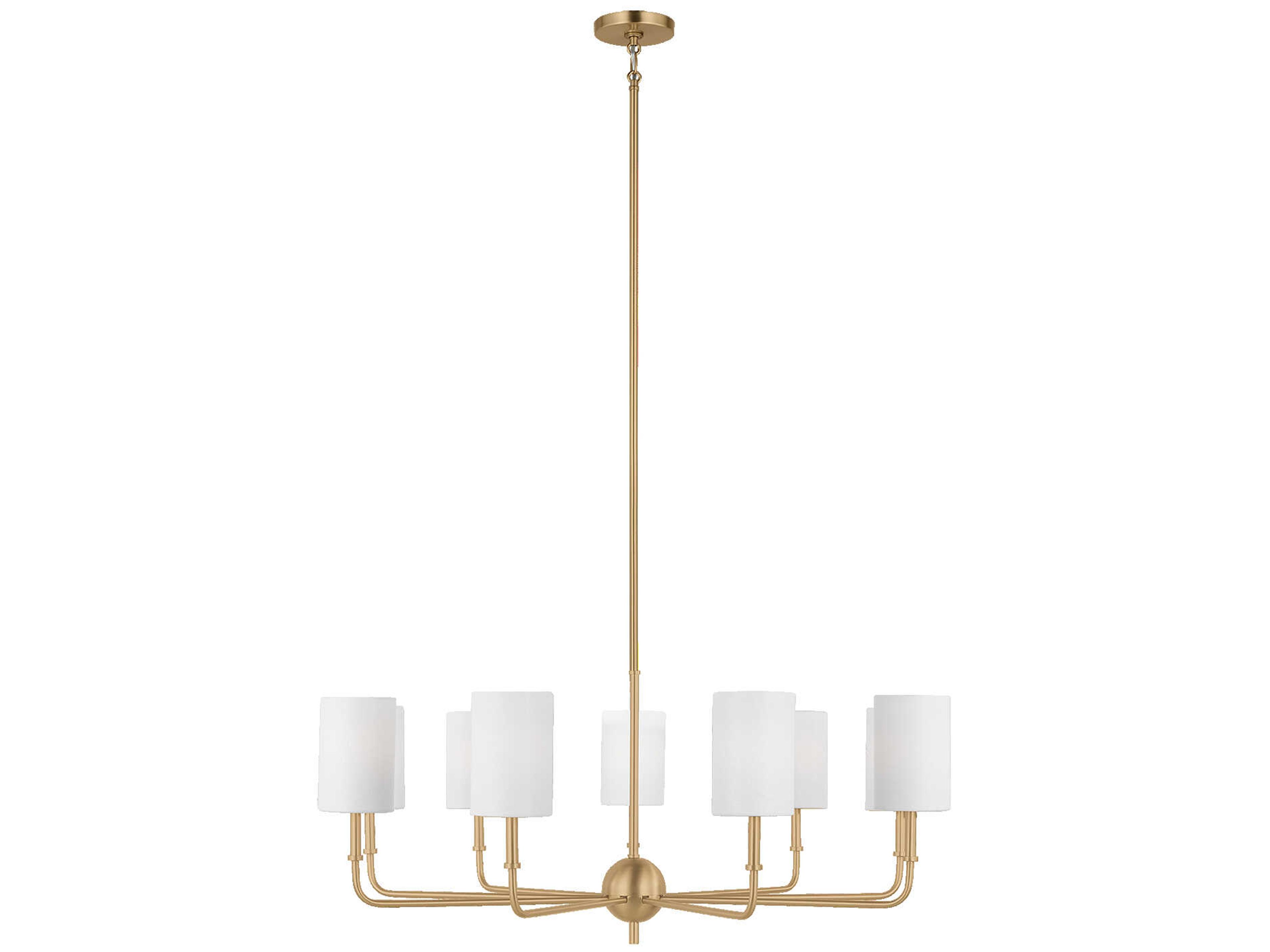 Foxdale 36-Inch Chandelier in Satin Brass