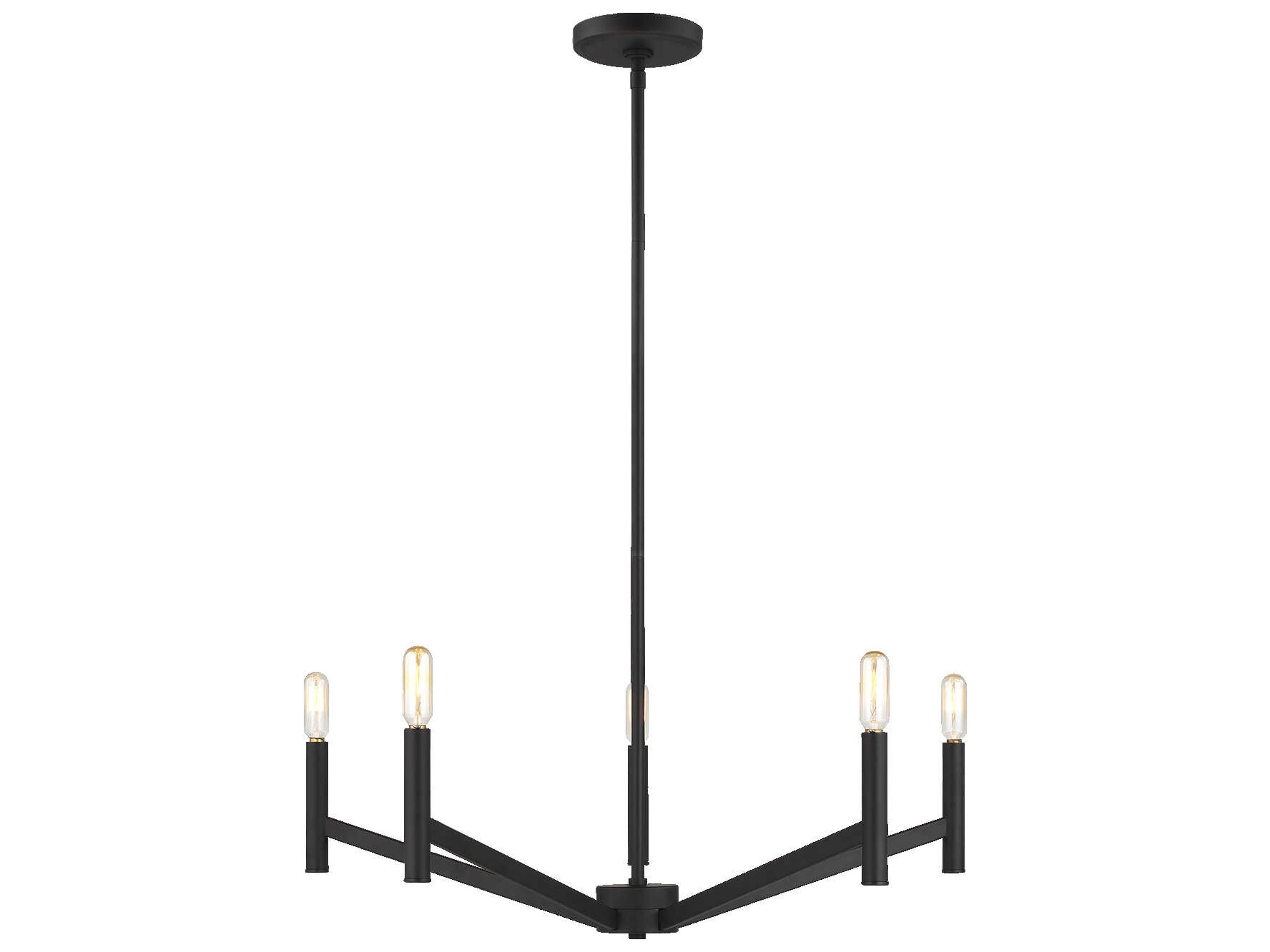 Vector Chandelier 5-Light Midnight Black