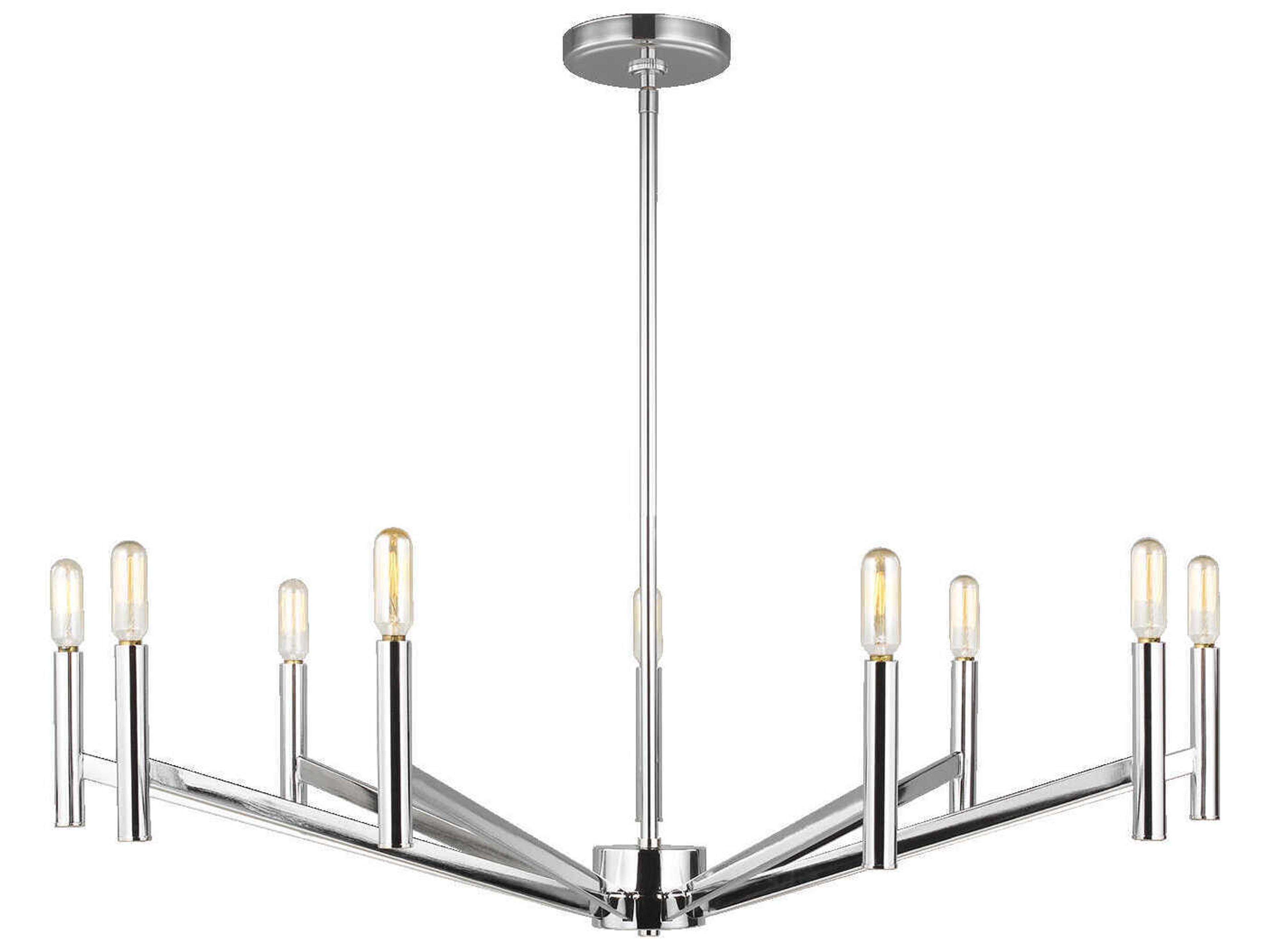 Vector 9 Light Chandelier Mid-Century Modern