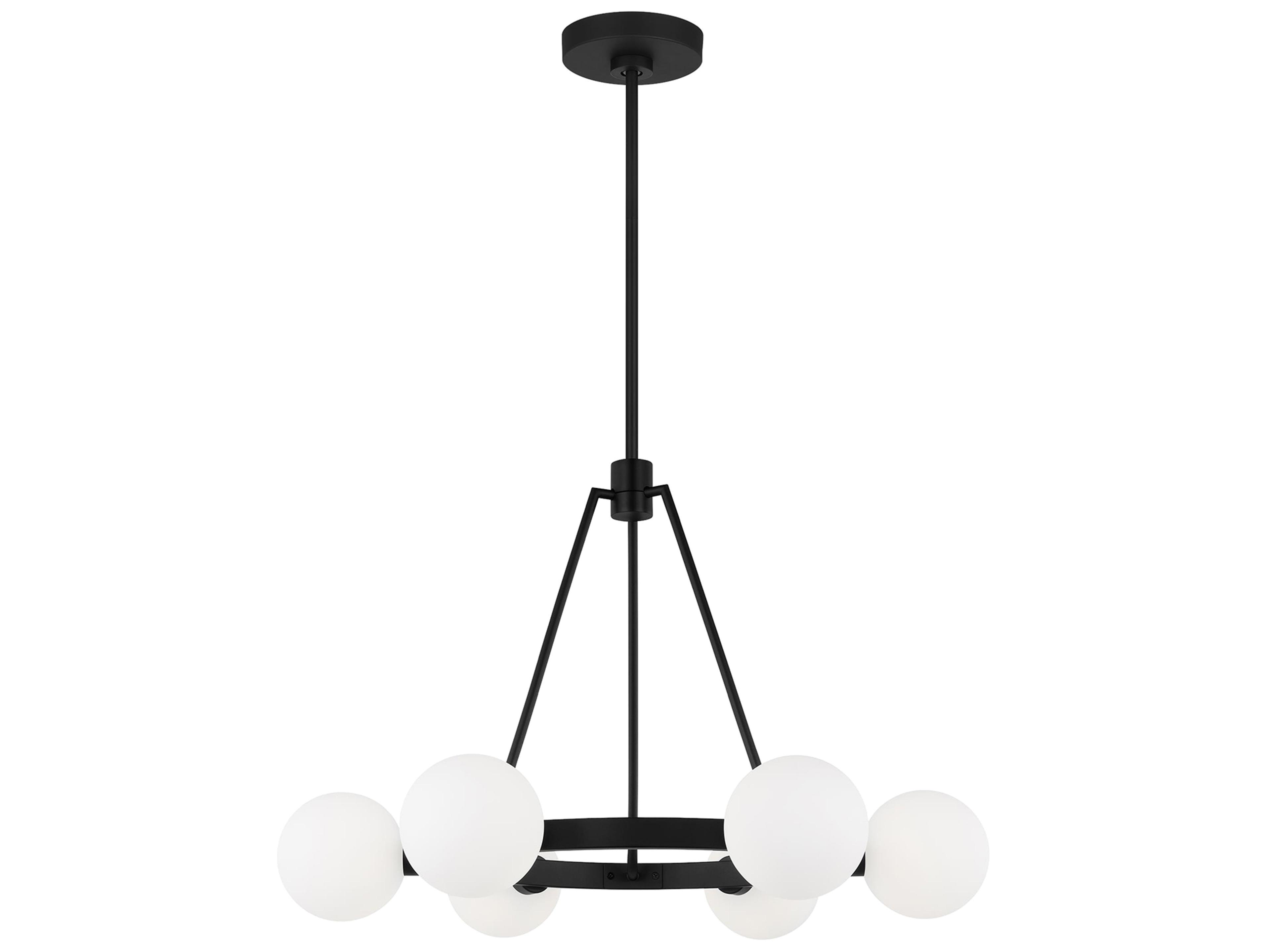 Clybourn Six Light Chandelier in Midnight Black