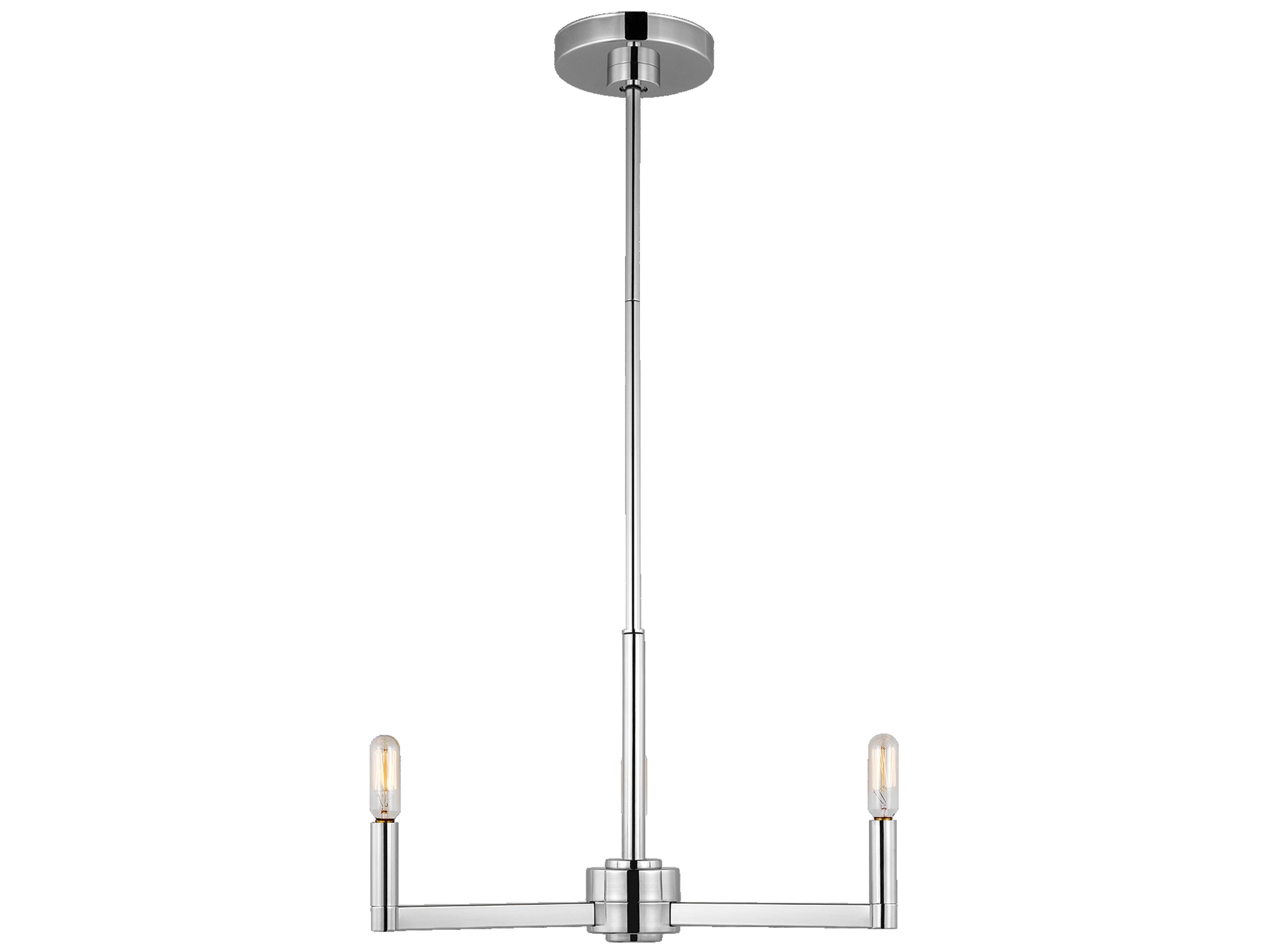 Fullton Three Light Chandelier Modern Chrome