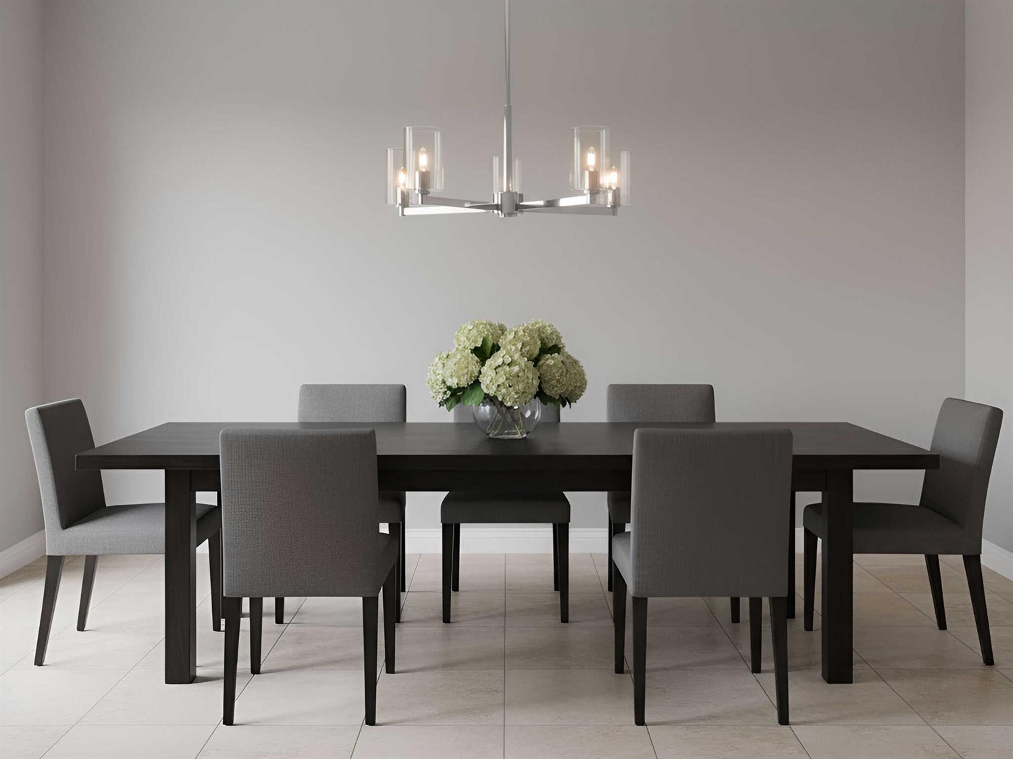 Visual Comfort Studio Fullton 5-Light Chrome Candelabra Cylinder Chandelier