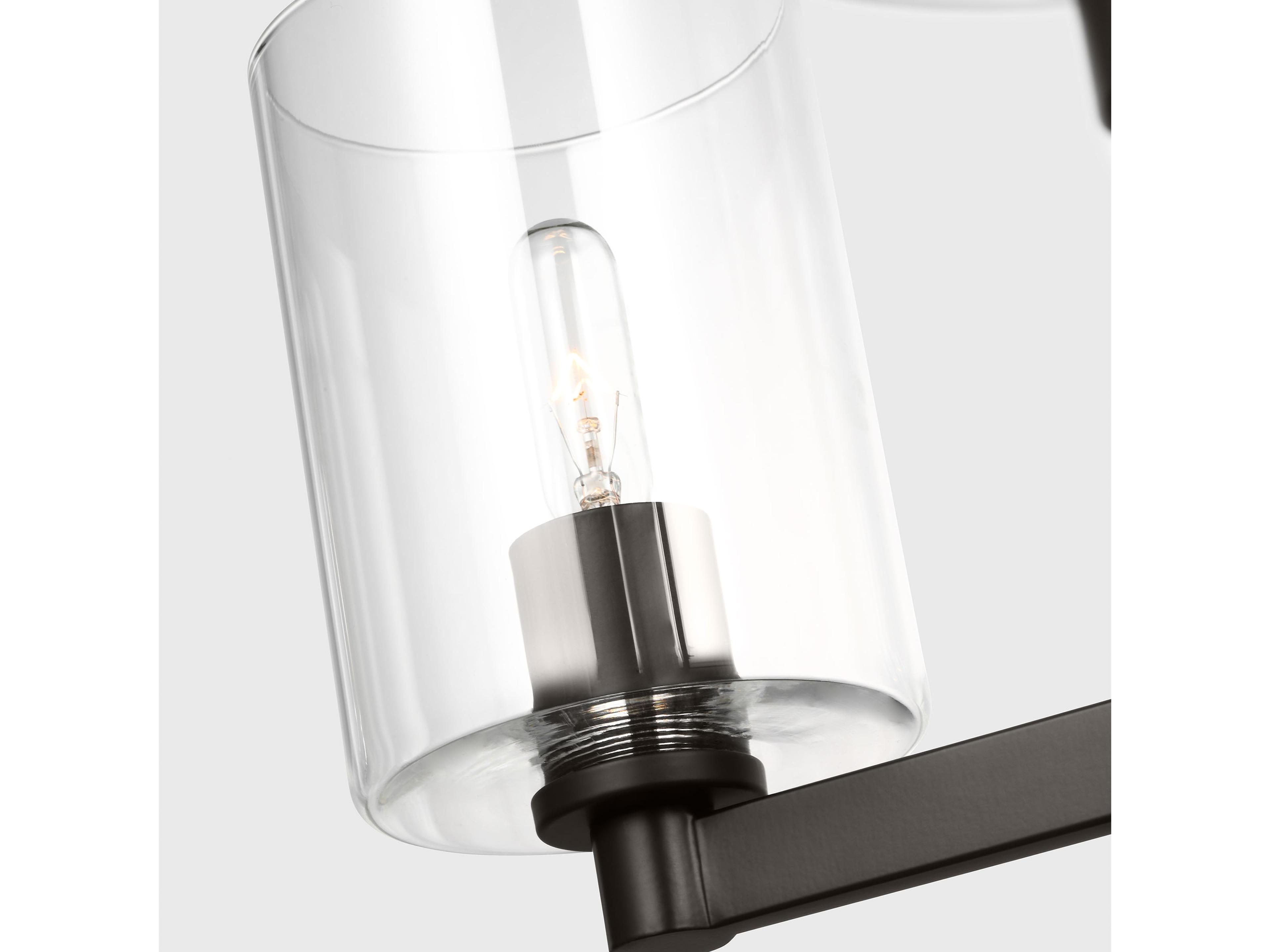 Visual Comfort Studio Fullton 5-Light Midnight Black Candelabra Cylinder Chandelier