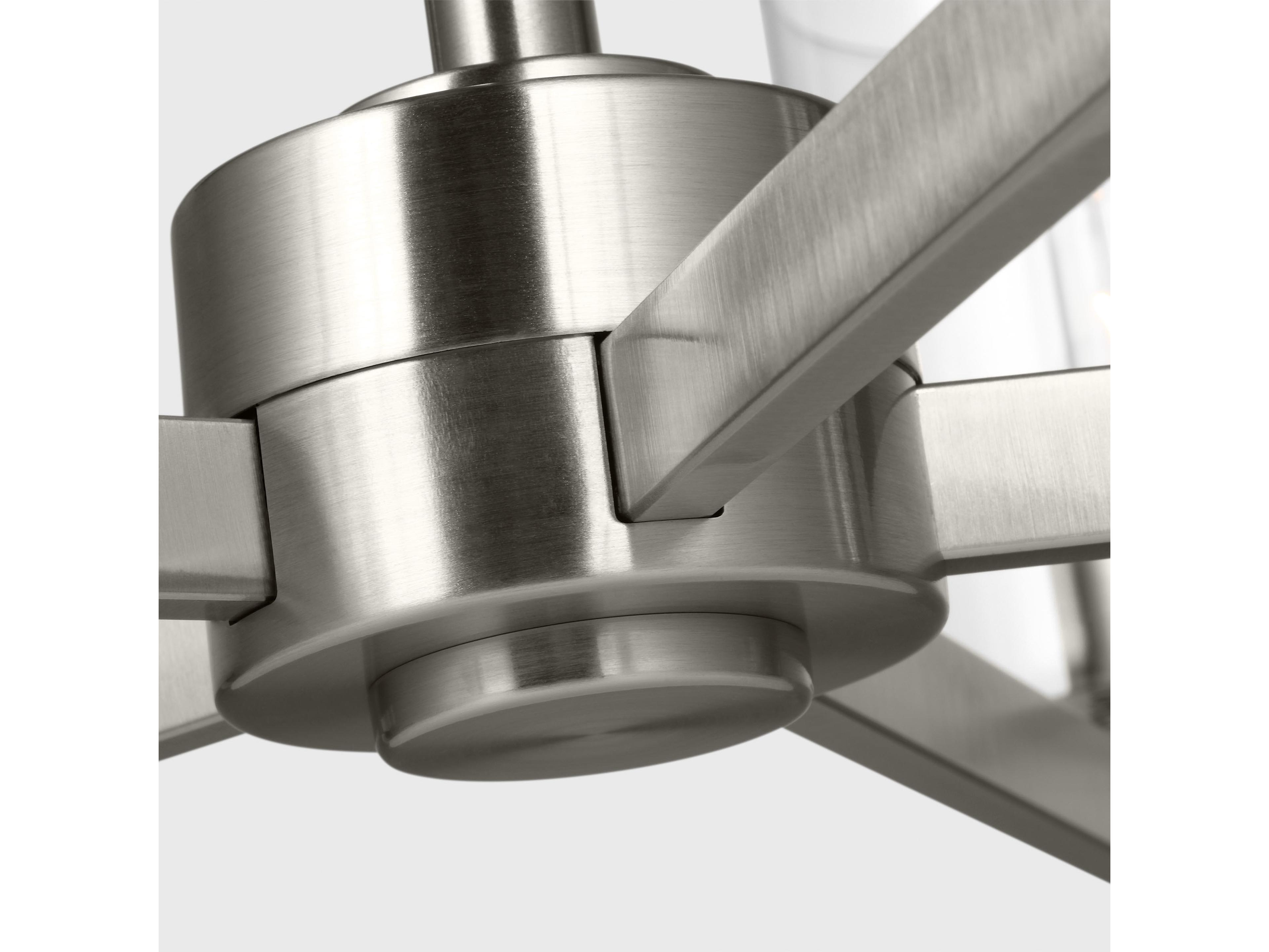 Visual Comfort Studio Fullton 5-Light Brushed Nickel Candelabra Cylinder Chandelier